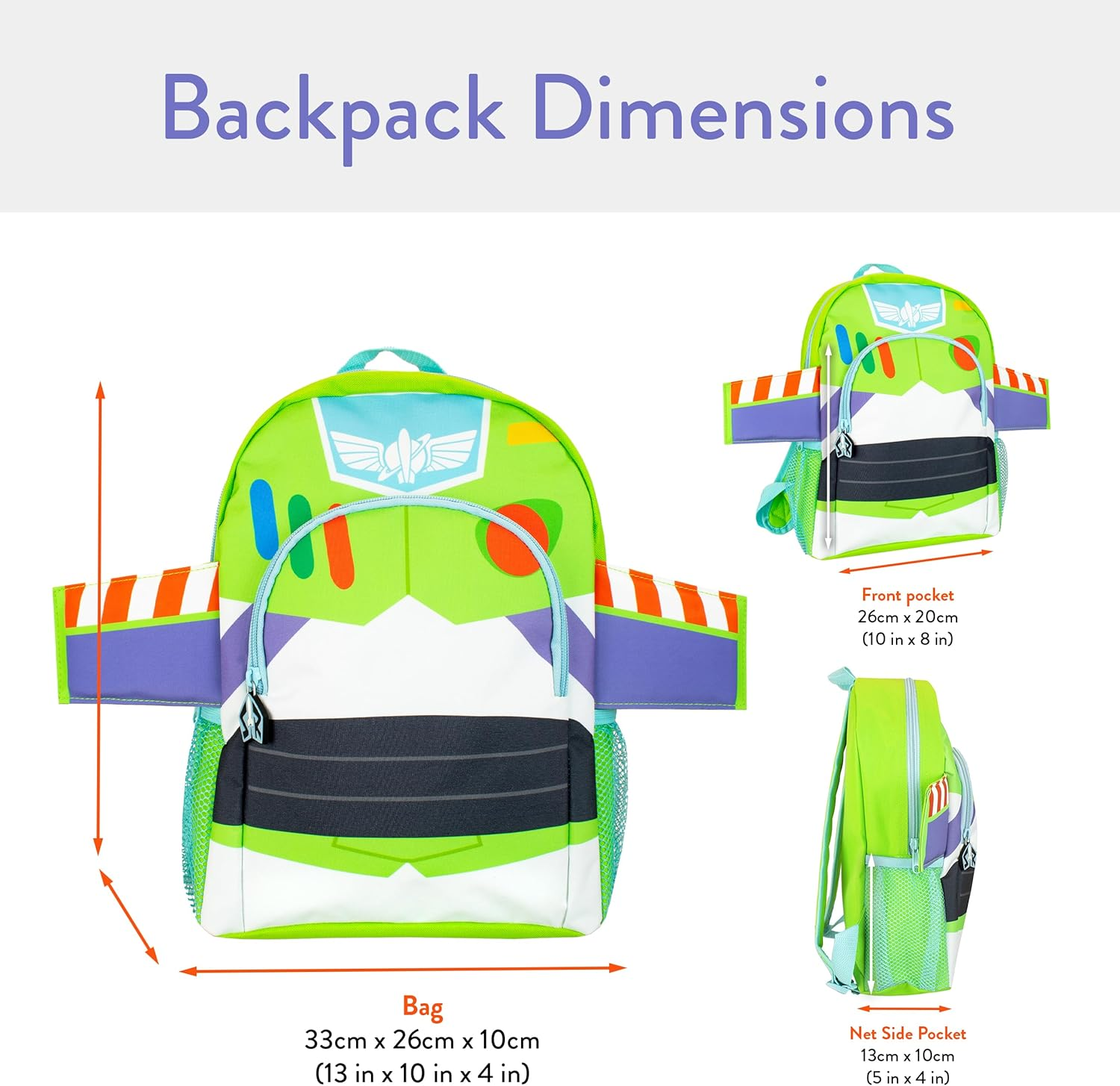 Disney Kids Toy Story Backpack Buzz Lightyear, Green, One Size, School Bag Daypack Backpacks image number 2