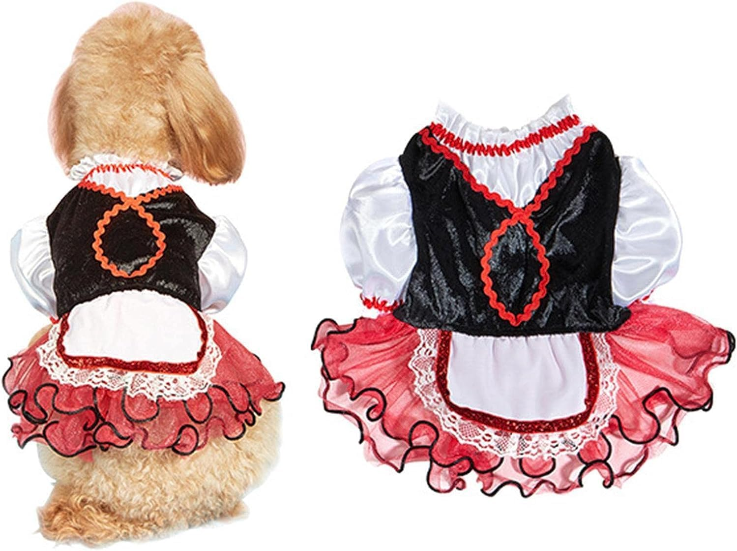 Girl Dog Dress | Mesh Dresses for Puppies | Delicate Workmanship Cute Doggie Dress Dog Apparel for Small Dogs image number 4