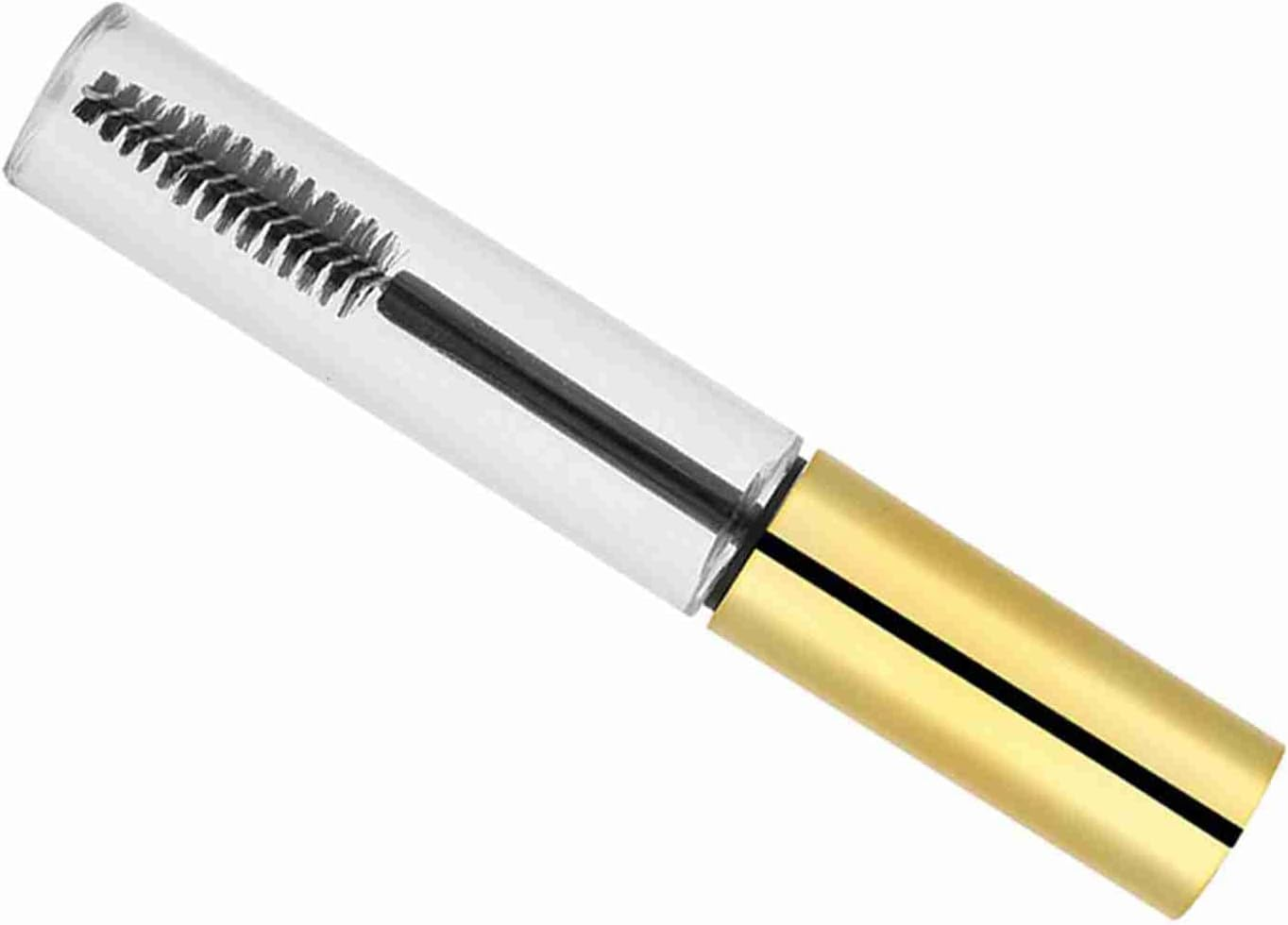 Xiuganpo 10Ml Empty Mascara Tube Durable Eyelash Wand Container for Makeup Artist Eco-Friendly Material (10Ml Bright Gold Cap) image number 3