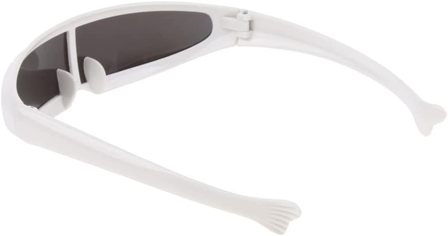 Novelty Futuristic Sunglasses Mirror Monoblock Glasses Costume image number 4