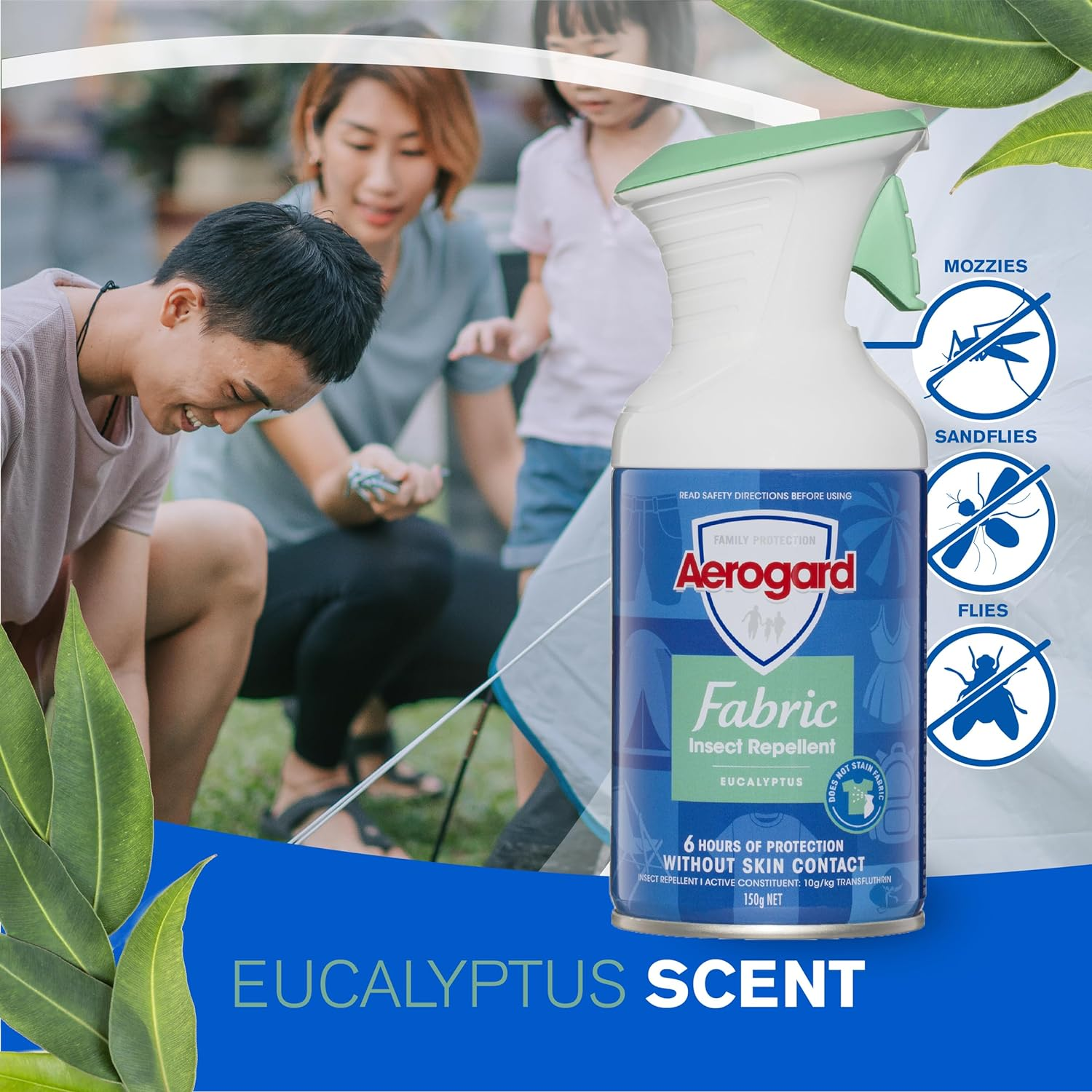 Aerogard Eucalyptus Fabric Insect Repellent Spray 150 G image number 4