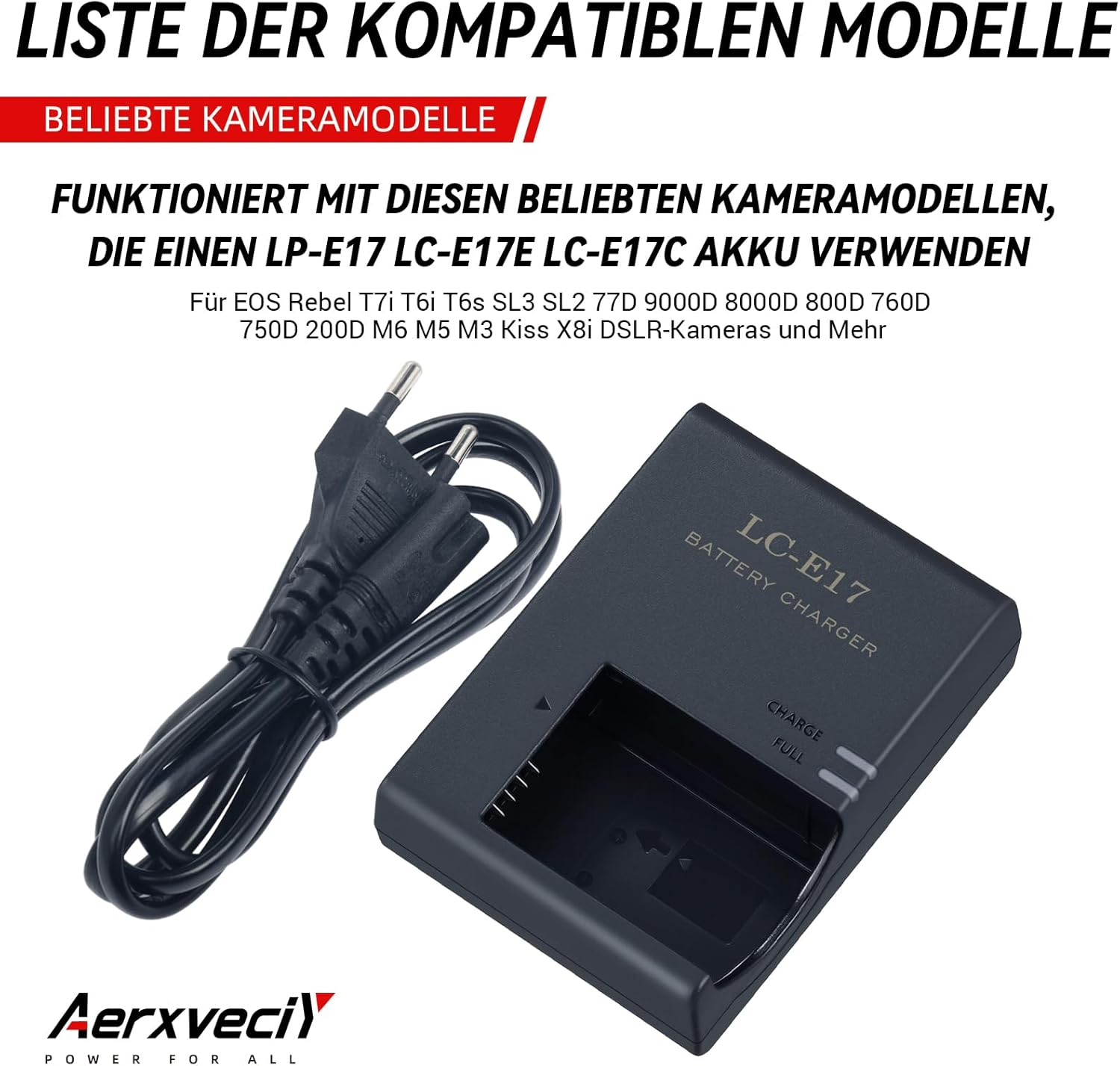 LC-E17 Battery Charger for Canon LC-E17 LP-E17 Battery for EOS Rebel T7I T6I T6S SL3 SL2 77D 8000D 800D 760D 750D 200D M6 M5 M3 Kiss X8I DSLR Cameras & More image number 3