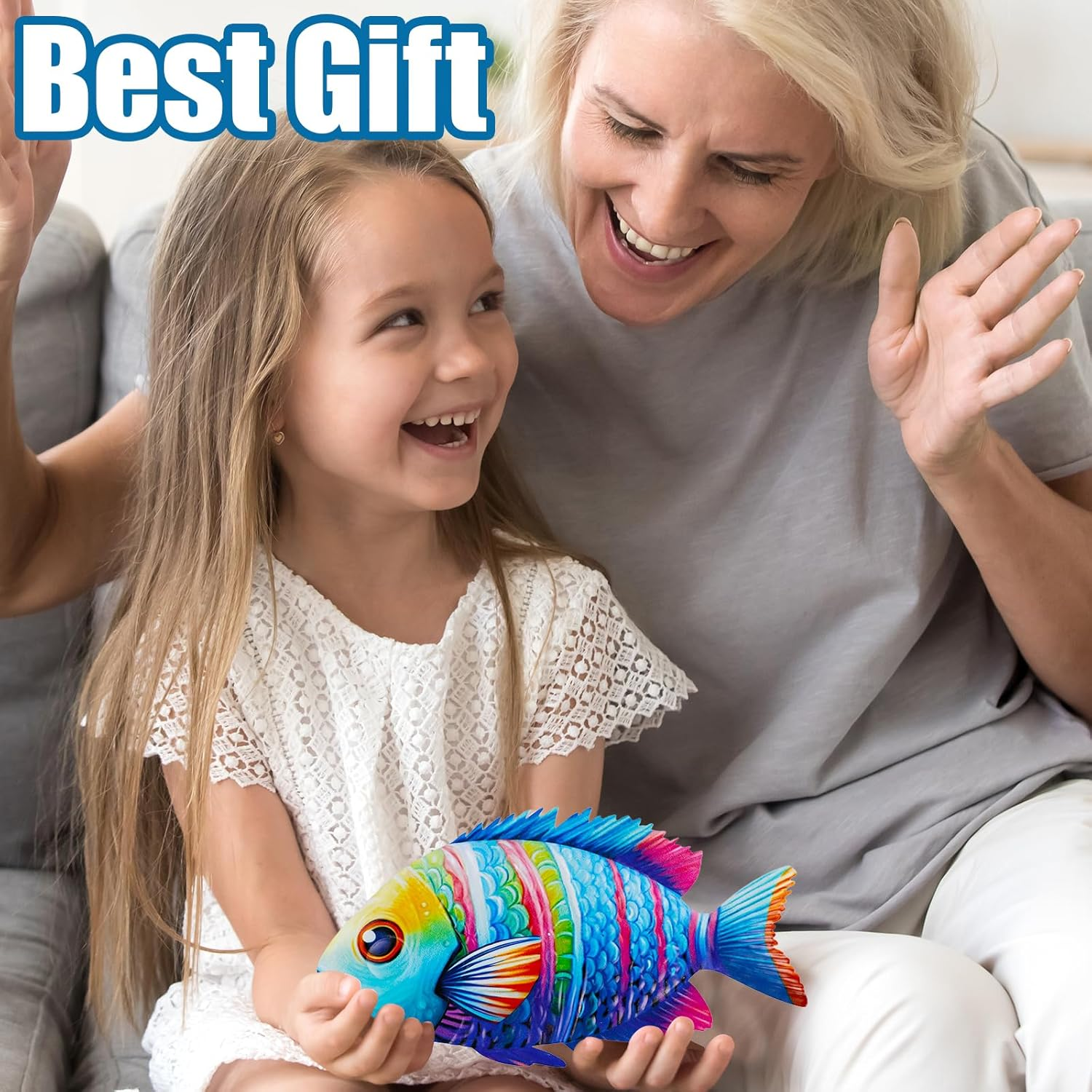 4Pcs Tropical Fish Decor, LIOUCBD Colorful Wall Decor Indoor or Outdoor, Metal Fish Wall Decoration for Beach Nautical Swimming Pool, Hanging Ocean Sea Wall Art for Living Room Barthroom Bedroom Patio image number 5