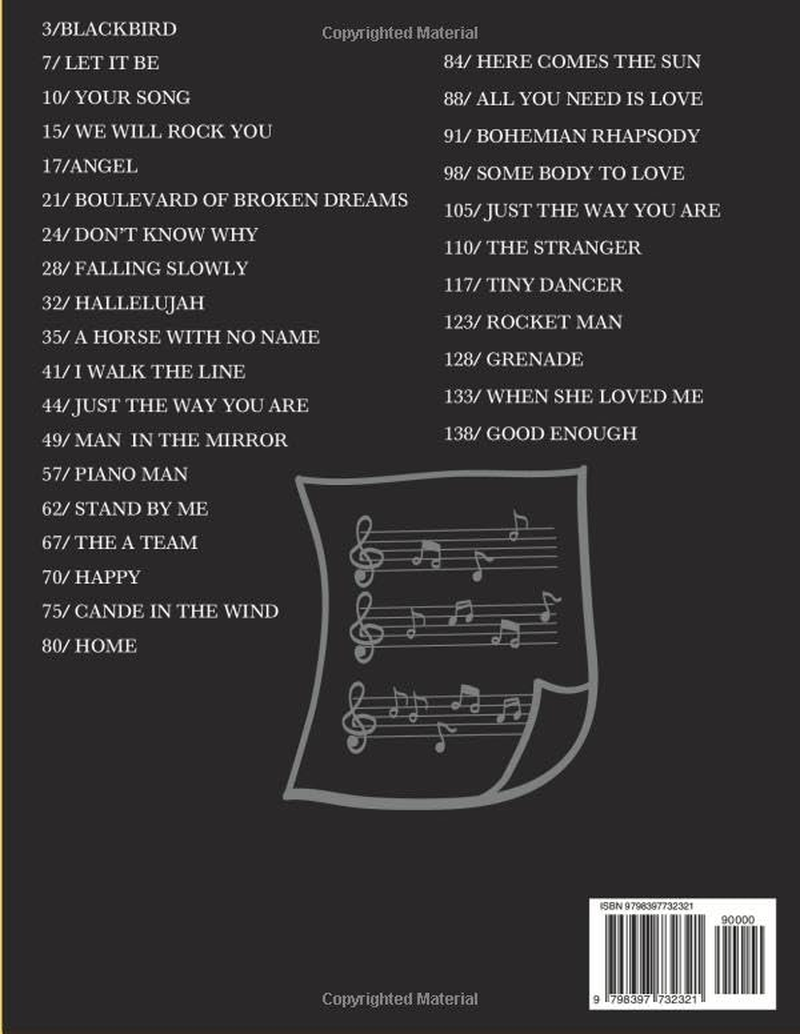 Pop Hit Piano Sheet Music - Adult Beginnes Solo Piano: Top 30 Most Popular Song, Simple Piano Music Books