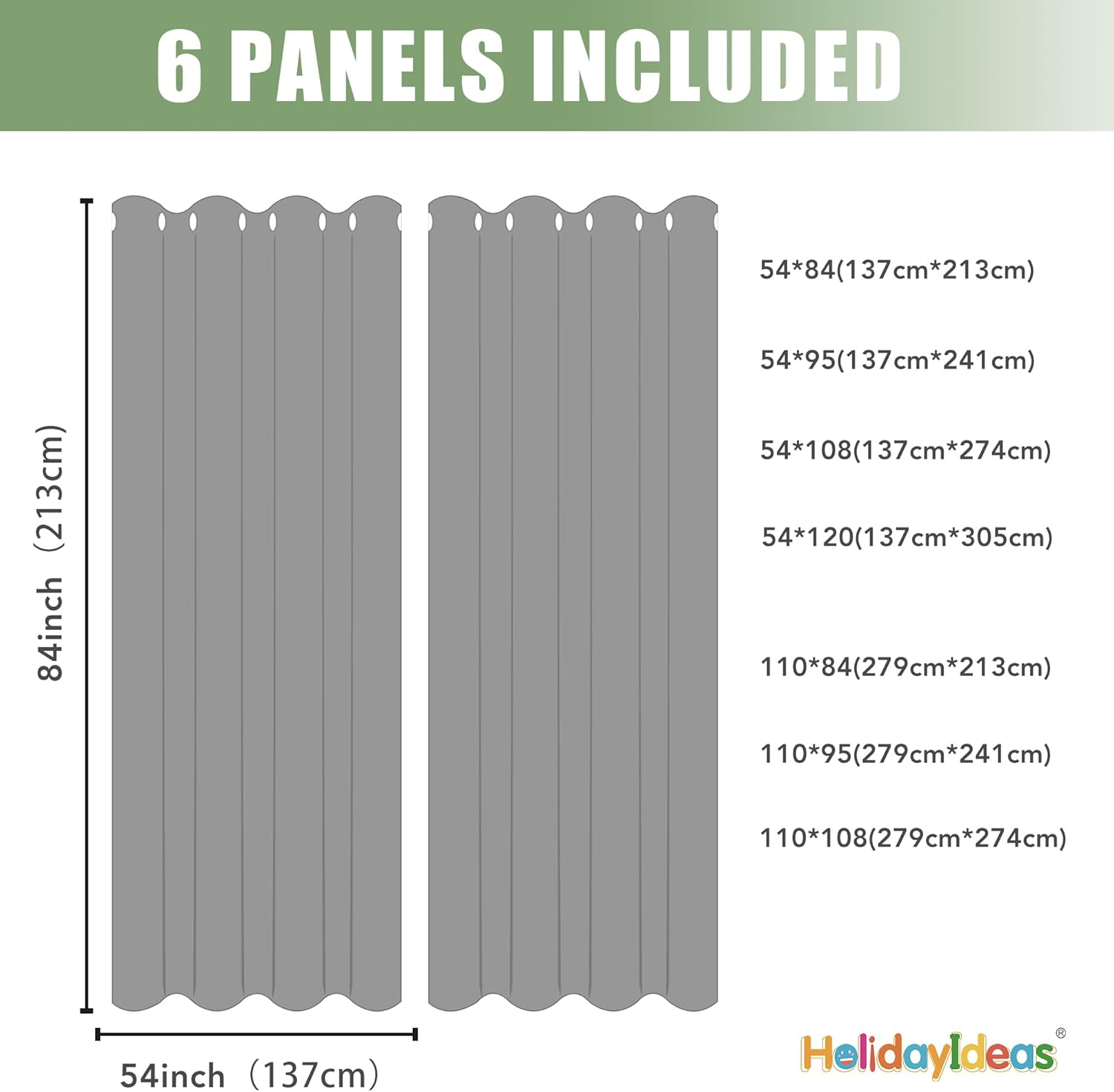Holidayideas Outdoor Curtains for Patio Waterproof, 6 Panels - 54X95 Inches - Weatherproof Privacy Outsides Curtains for Cabana Porch Pergola, Sunlight & UV Blocking (White, Grommet Top) image number 2
