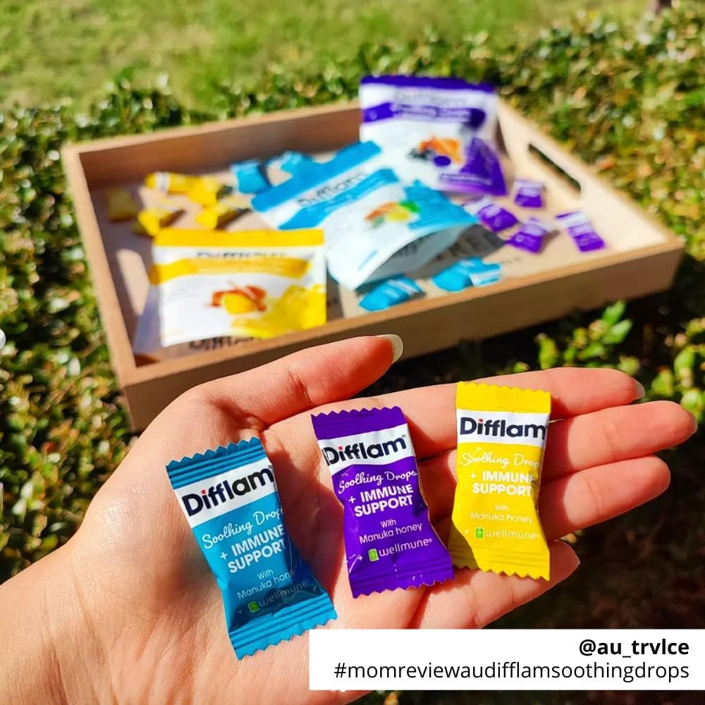 Difflam Soothing Drops + Immune Support 20 Pieces Pack, Black Elderberry image number 5