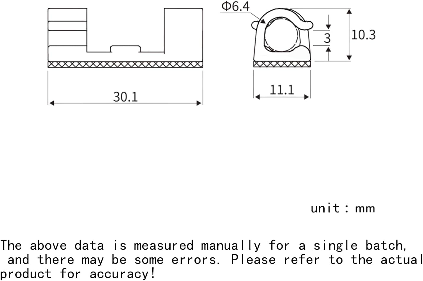 Clearhill 100 Cable Clamps, Wall Wire Brackets, Adhesive Cable Clamps Keep Cables Neat under Desks, Cars, and Computers (White) - Black image number 3