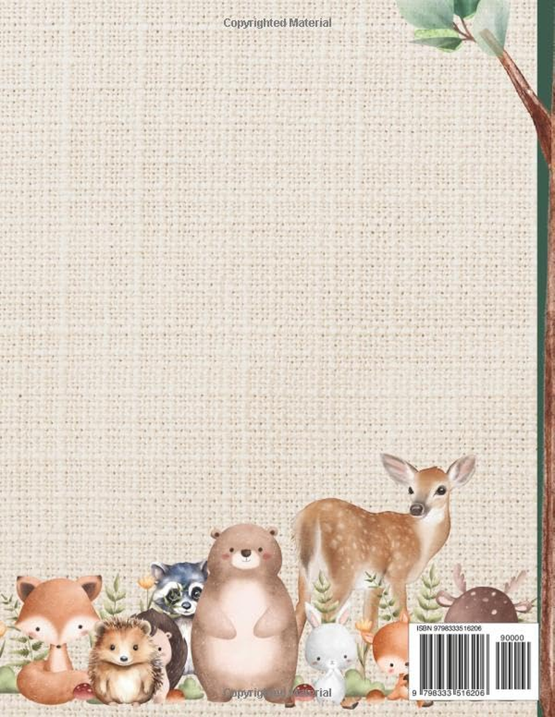 Baby&rsquo;S First ABC Book: Coloring Page Guestbook for Baby Shower in Woodland, Forest & Animal Theme image number 1