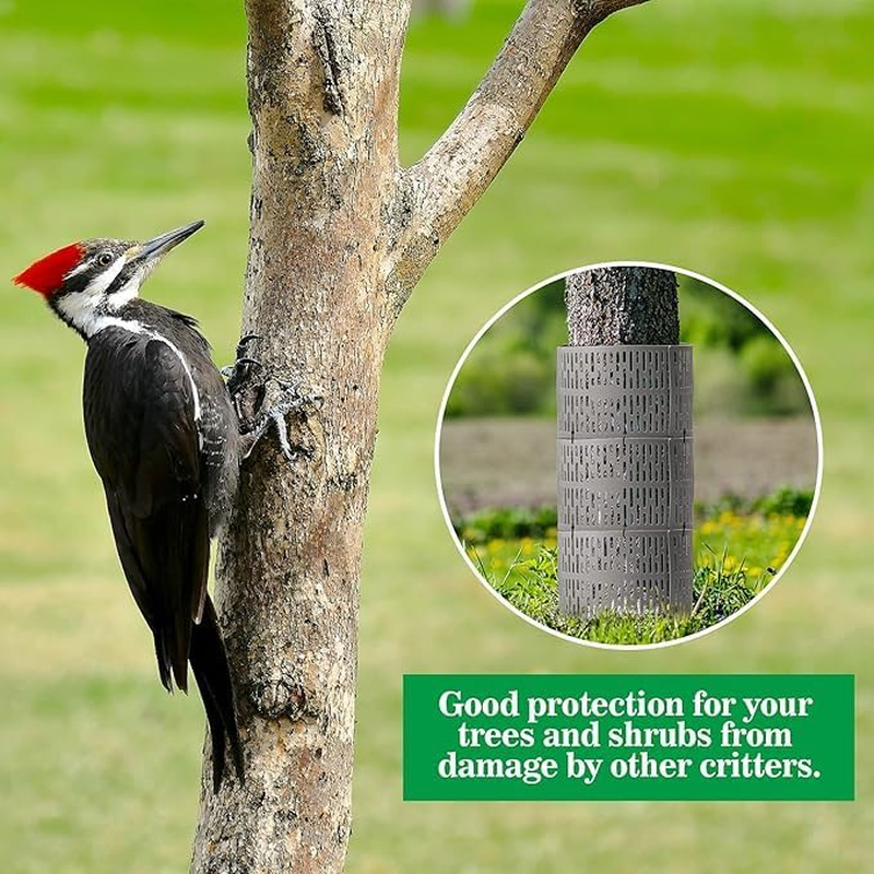 10 Pcs Tree Trunk Guard with 20 Zip Ties - PP Bark Protector for Plants, Expandable Nursery Mesh Wrap to Prevent Damage from Trimmers & Animals, Flexible Tree Guard for Saplings, Shrubs (01) image number 1