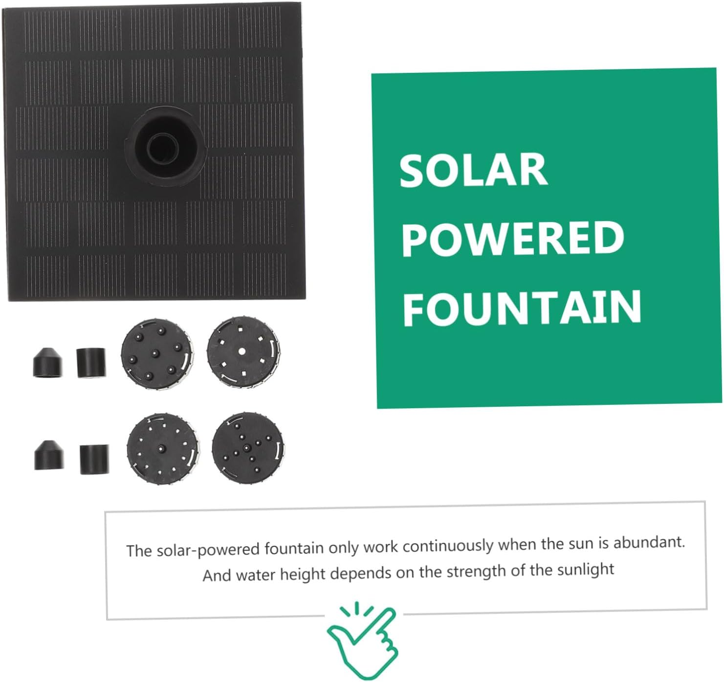 SUPVOX 1Pc Solar Powered Fountain Pump Square Floating Water Pump for Pool Pond image number 6