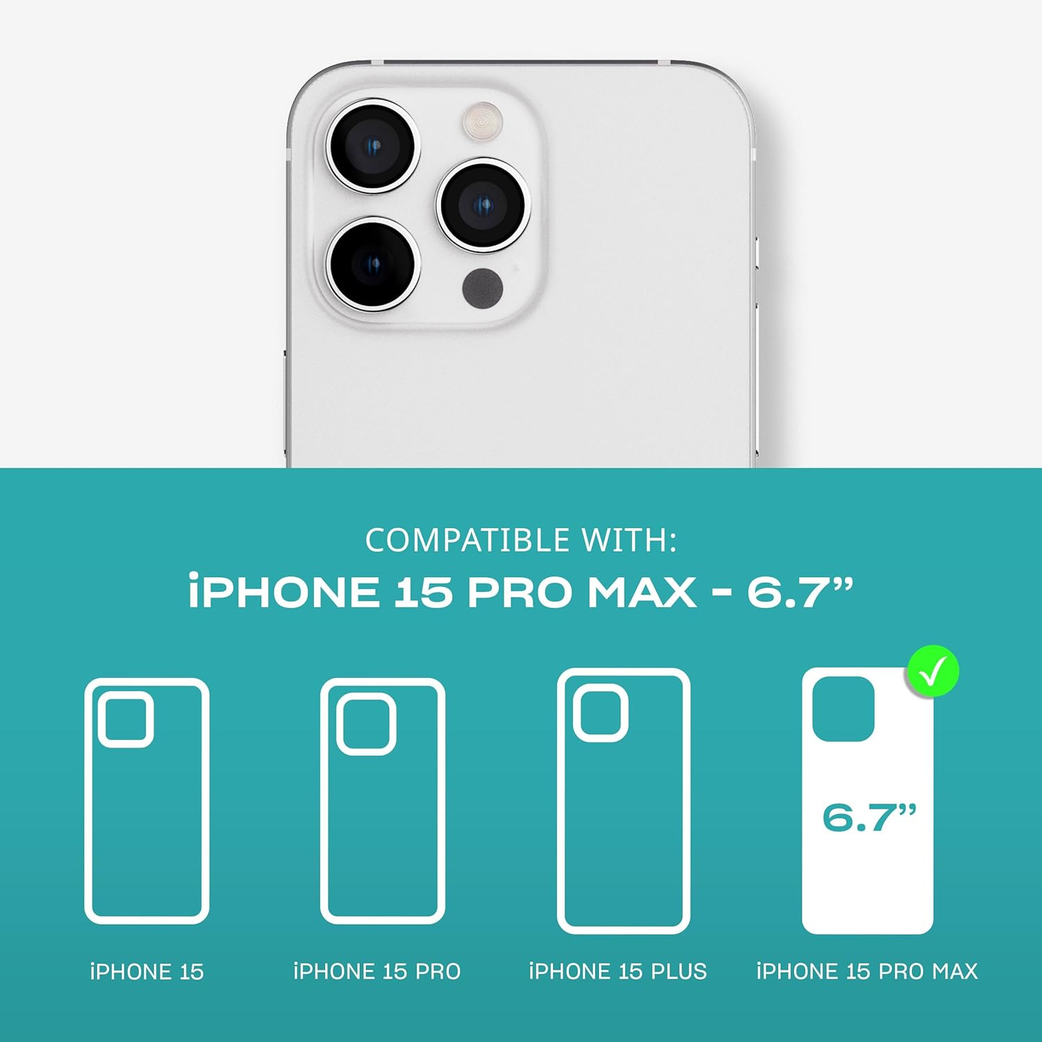 Tech21 Evocrystal Kick Case with Magsafe for Iphone 15 Pro Max, White image number 4