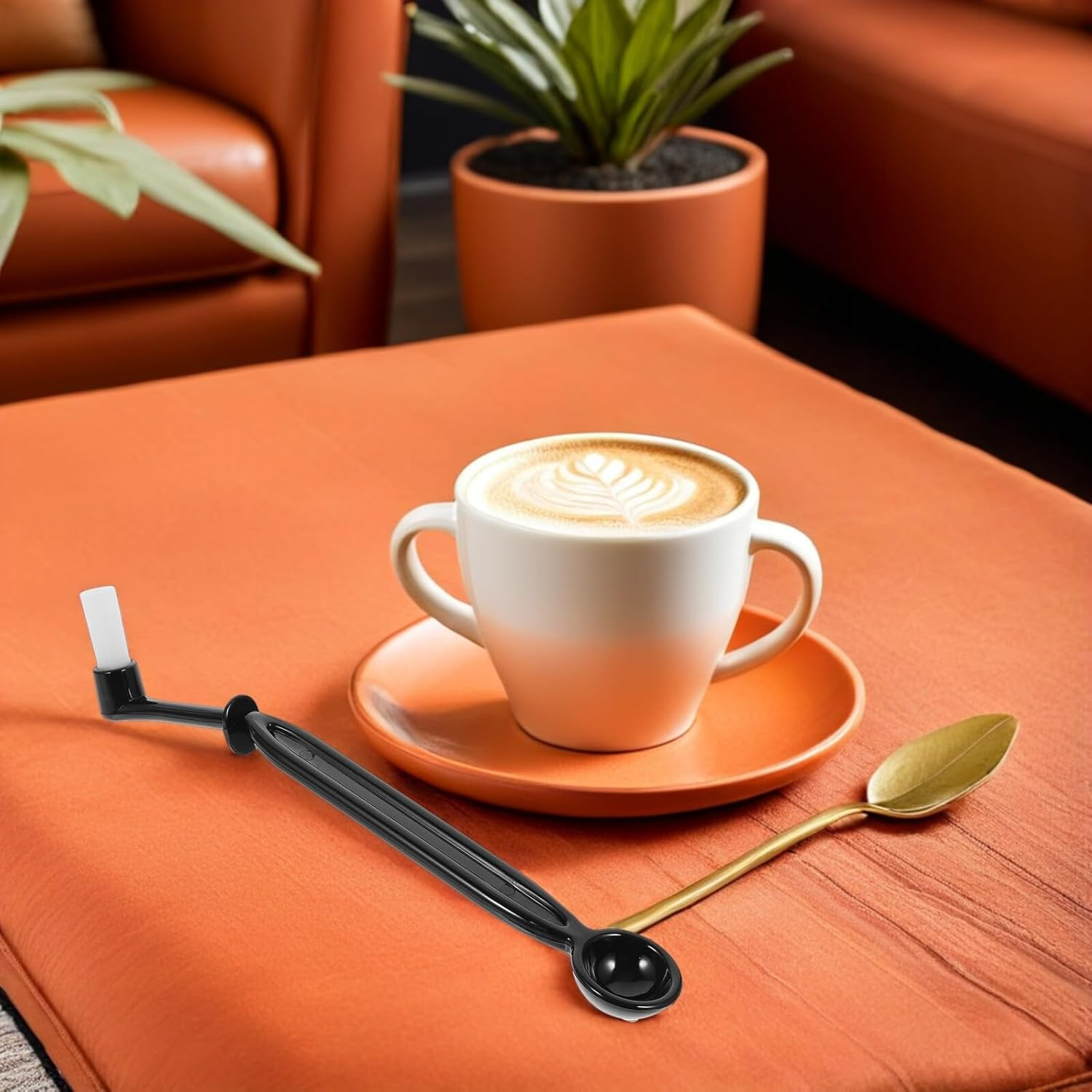 Happyyami 3Pcs Espresso Machine Cleaner Brush Set with Integrated Spoon for Targeted Cleaning of Coffee Makers Grinders Teapots Versatile Coffee Powder Removal Tool for Home Kitchen Use image number 2