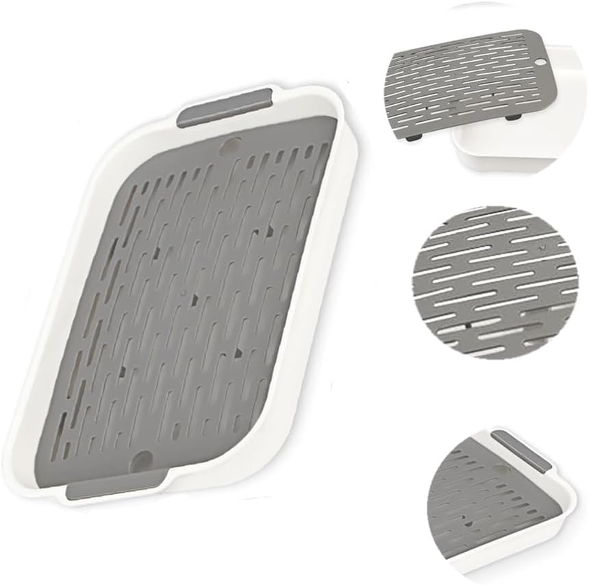 Naisfei Rabbit Toilet, Cat Litter Tray, Robust, Travel, Portable, Foldable, Waterproof, Easy to Clean, Black, 27 X 18.4 X 4 Cm, for Cats, Pet Owners image number 2