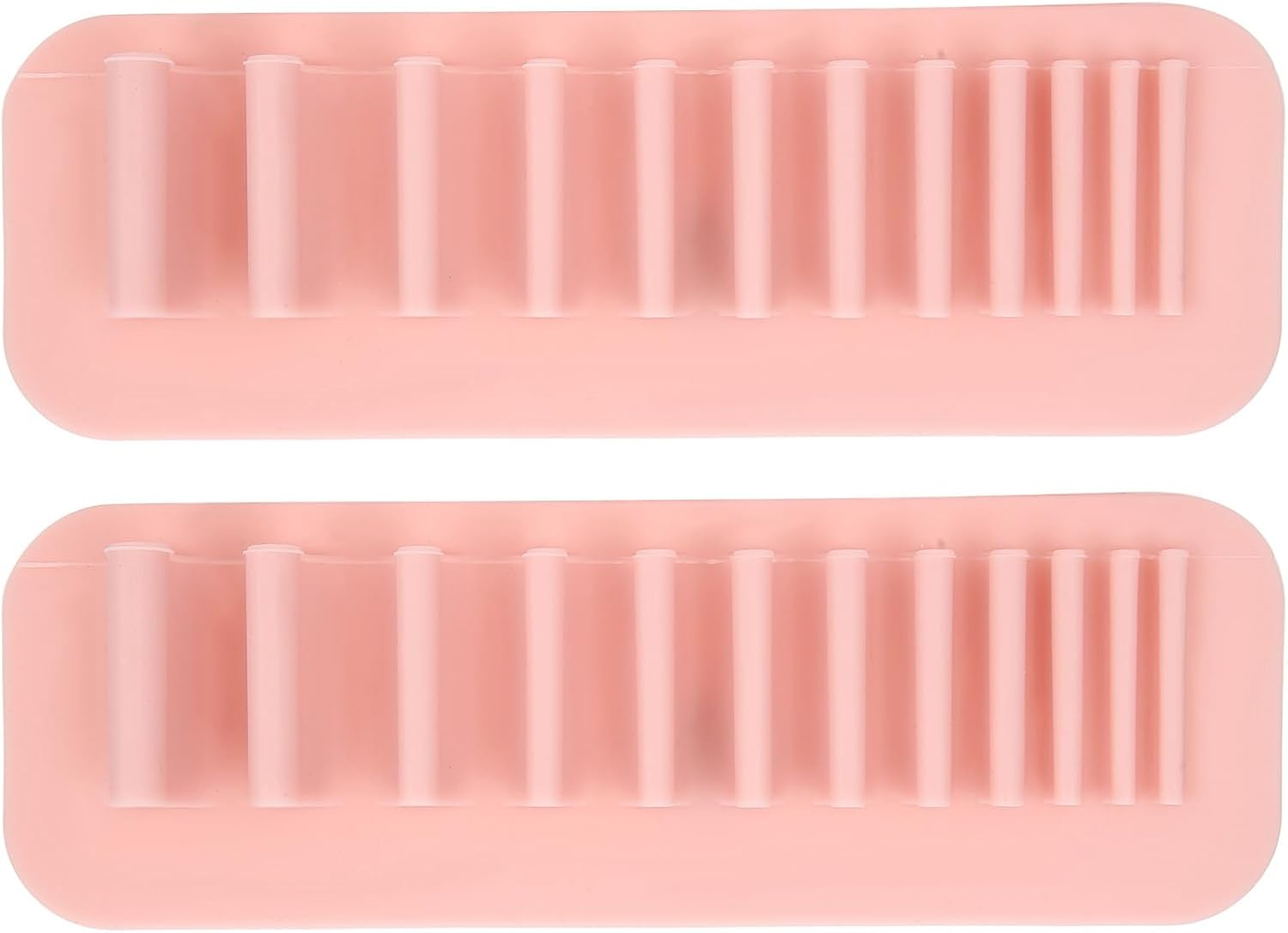 OEBUAFI Wall Mounted Toothbrush Storage Rack, 2 Piece Makeup Brush Drying Organizer, Multifunctional Silicone Cosmetic Brush Holder, Ideal for Small Spaces image number 4