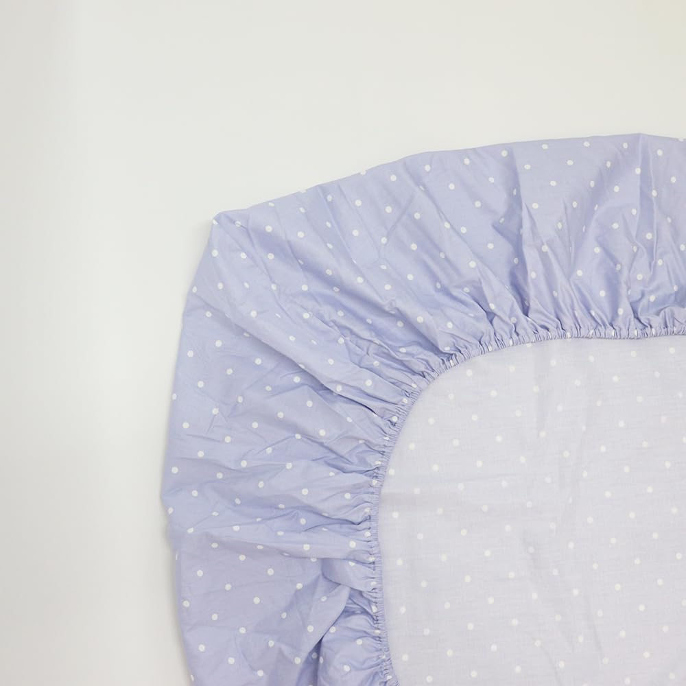 100% Cotton Crib Bedding Set for Toddler Boys Girls,3Pcs Baby Bed Linen Include Duvet Cover Fitted Sheet Pillowcase Nursery Decoration (Purple)