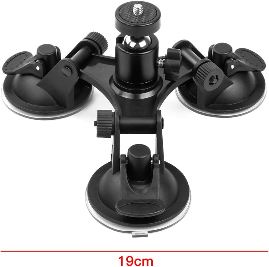 Namvo Triple Suction Cup Holder Camera Mount for Glass, Car Windshield, Compatible with 1/4 Inch Screw Cameras image number 5
