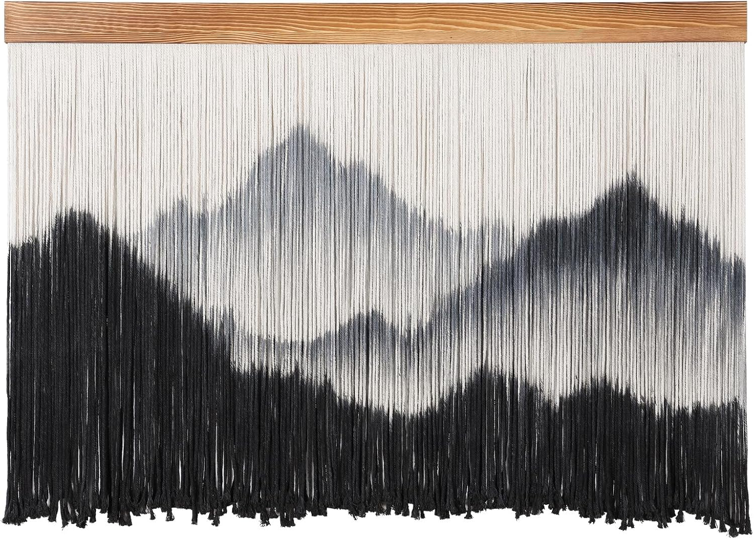 BECHAEO Boho Macrame Wall Hanging Decor Large Tie Dye Mountain Landscape Art Aesthetic Tapestry for Bedroom Living Dining Room image number 4