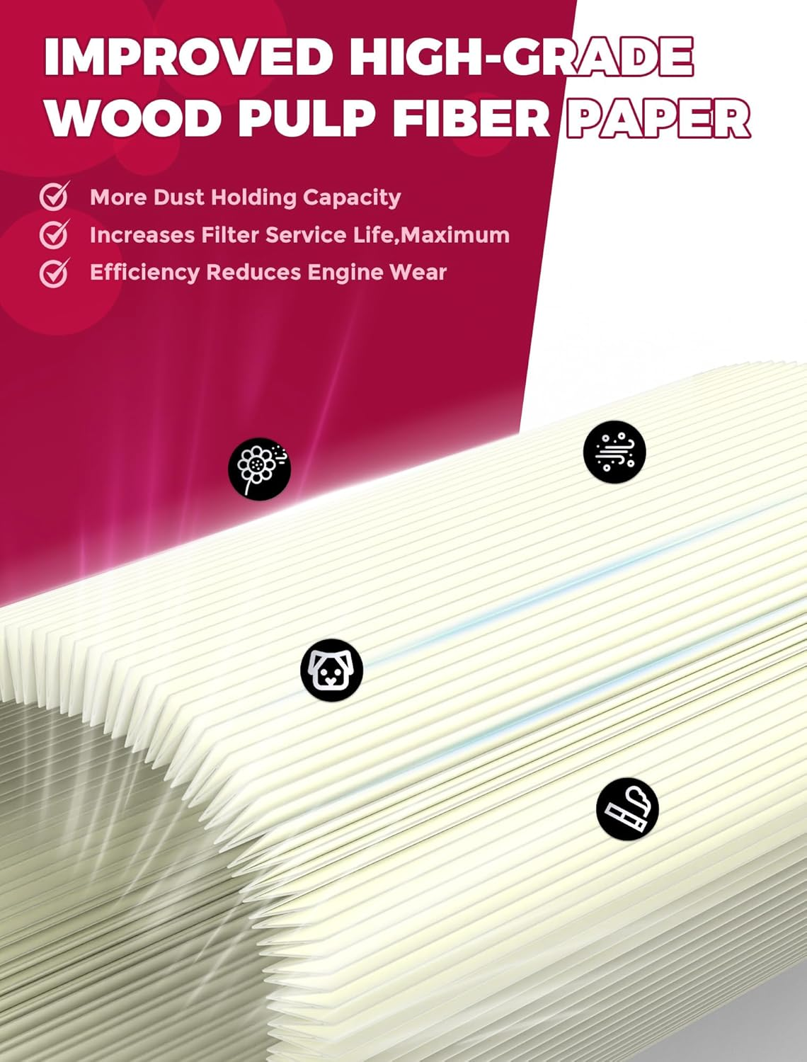 Air Filter for Polaris Ranger 570 Ranger Crew 570 ETX 570-6 Sportsman Ace 570 7082037 2521372 Air Cleaner image number 6