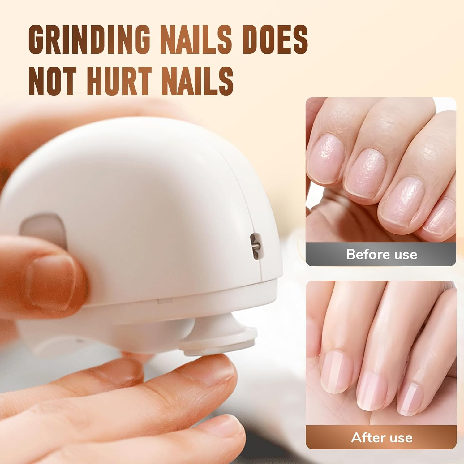 2 in 1 Electric Polishing Automatic Nail Clippers, 2025 New Automatic Electric Nail Clippers Nail File with Light Electric Toe Nail Clipper for Seniors Adults Baby (White) image number 2