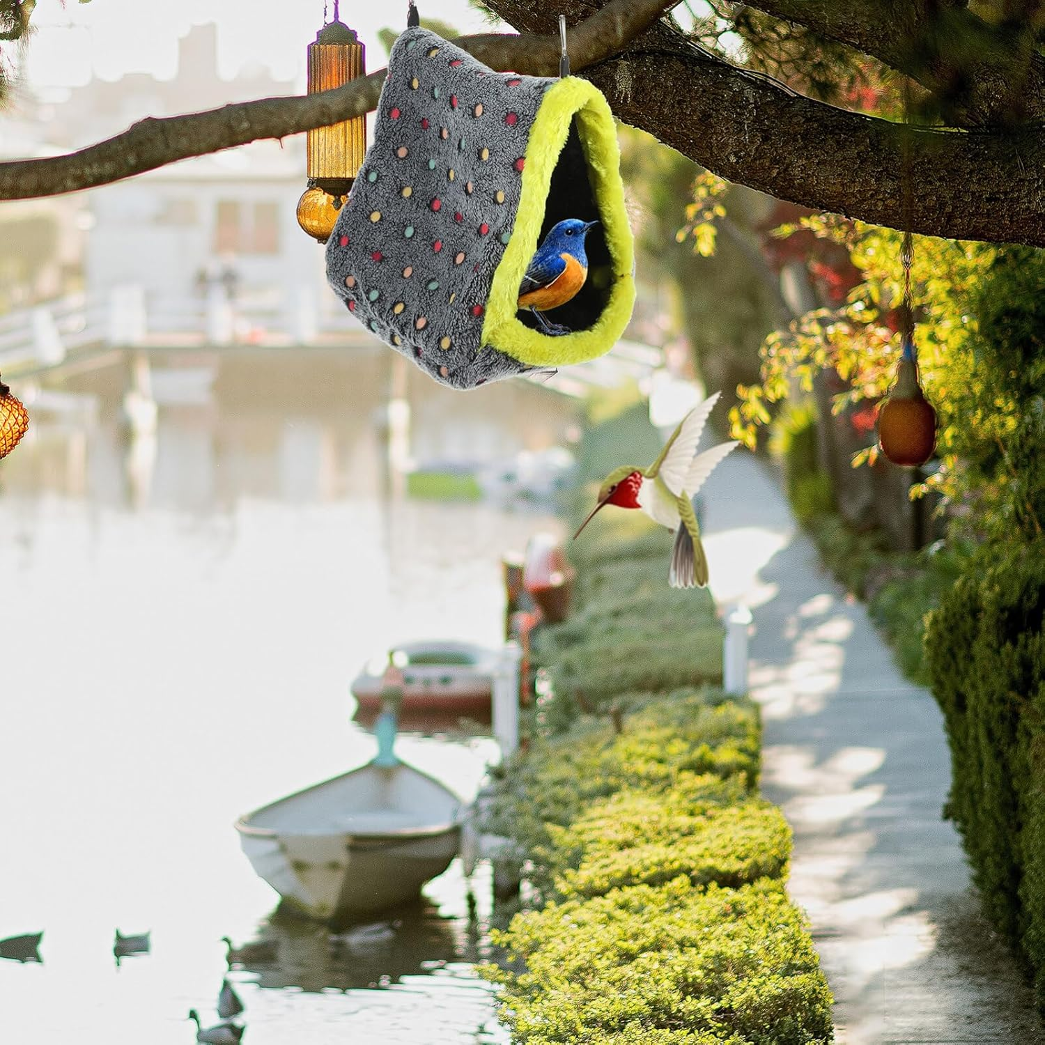 Mipcase Nest House Hammock Comfortable Bird Bed for Cage Bird Cage Accessories for Parakeets Hanging Parrot House Winter Hammock