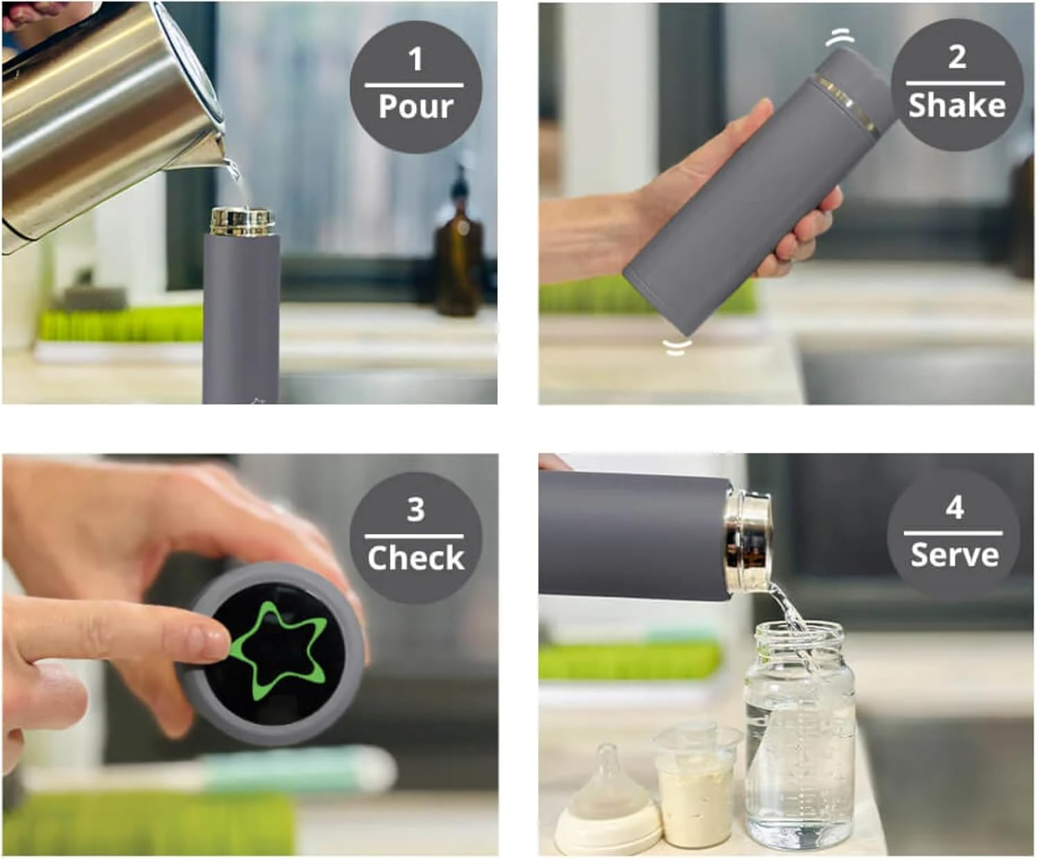 Cherub Baby Shake N Cool Portable Milk Cooler - Portable Bottle Warmer | 40 Second Rapid Cooling Flask - 4X Faster | Travel Baby Bottle Cooling Essential for Safe Feeds | Meet Who-Guidline Baby Bottle Formula Maker image number 4