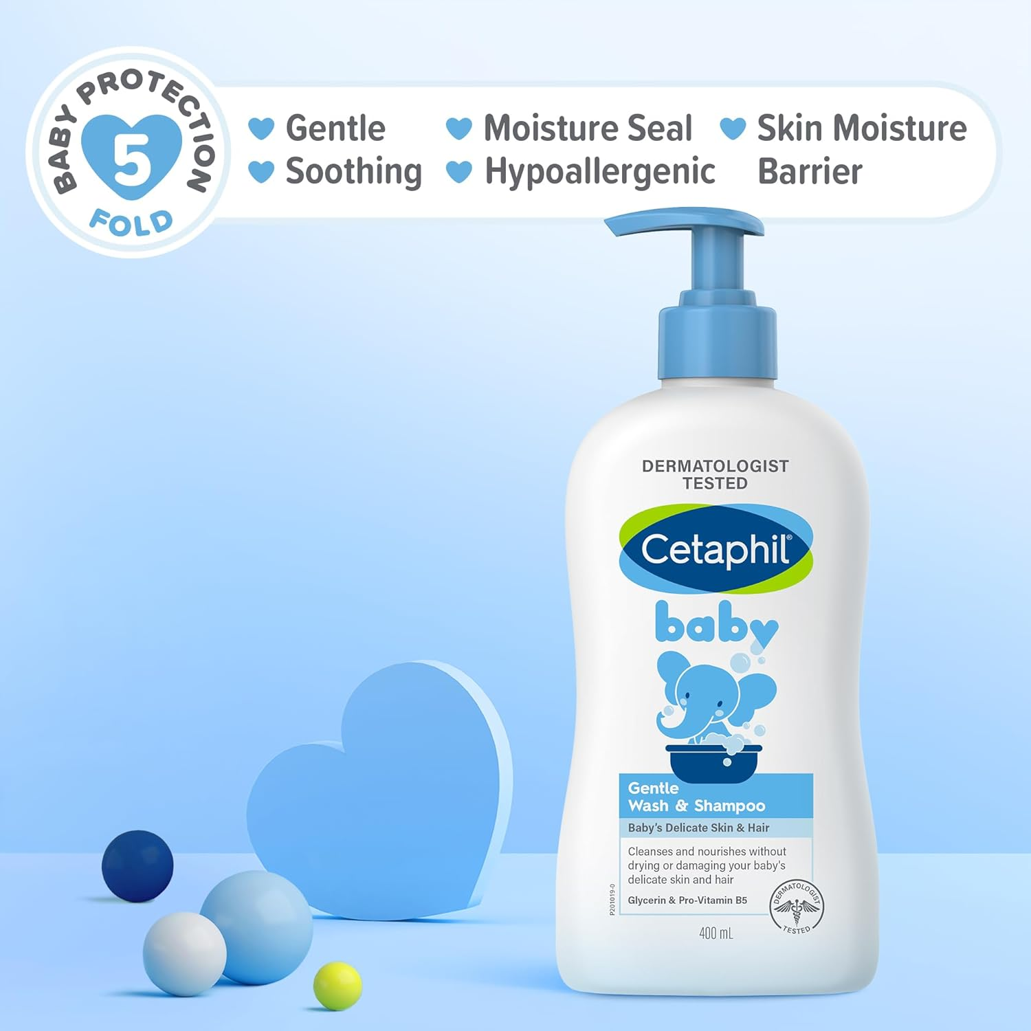 Cetaphil Baby Skincare Routine Bundle. Includes Cetaphil Baby Gentle Wash and Shampoo 400Ml and Cetaphil Baby Daily Lotion 400Ml. Designed for Baby'S Sensitive Skin. Dermatologist Tested image number 4