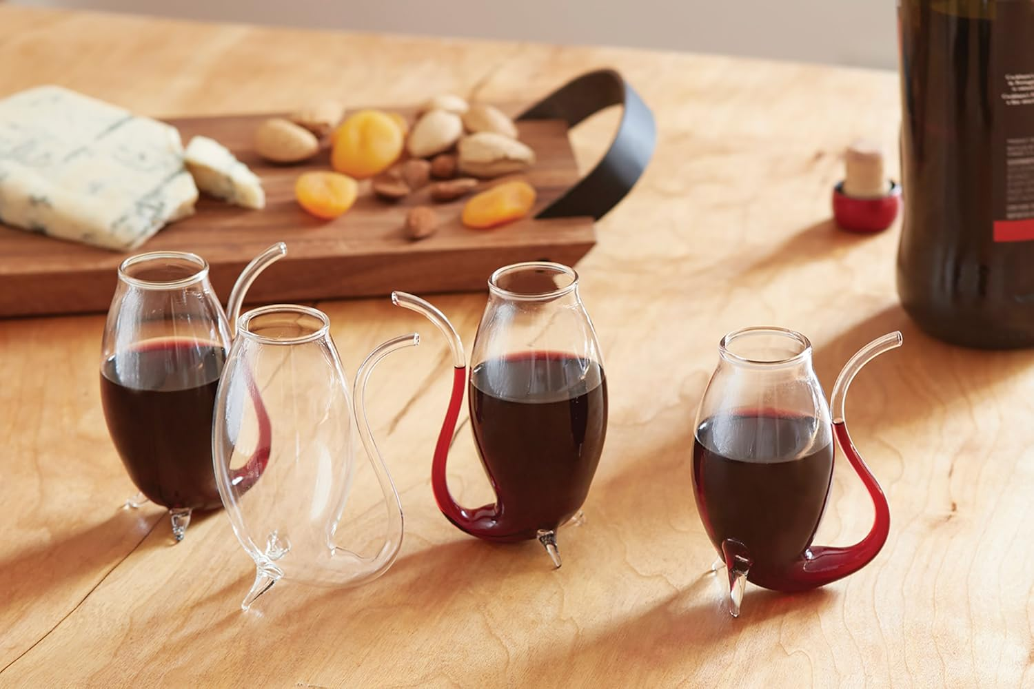 Fox Run Hand Blown Glass Port Sippers, Set of 4, 2.75 Ounces, Clear image number 2