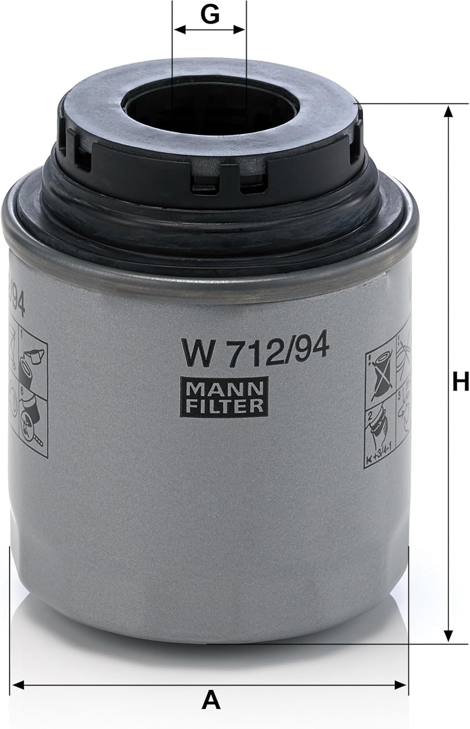 MANN-FILTER W 712/94 Oil Filter, for Cars image number 2