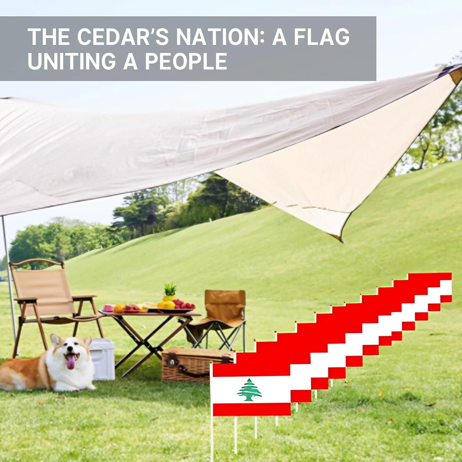 Lyvixora ​10 PCS Lebanese Flag Handheld Mini Flags - Lebanon National Country Flags for Party Decorations Supplies (21Cmx14Cm) image number 3