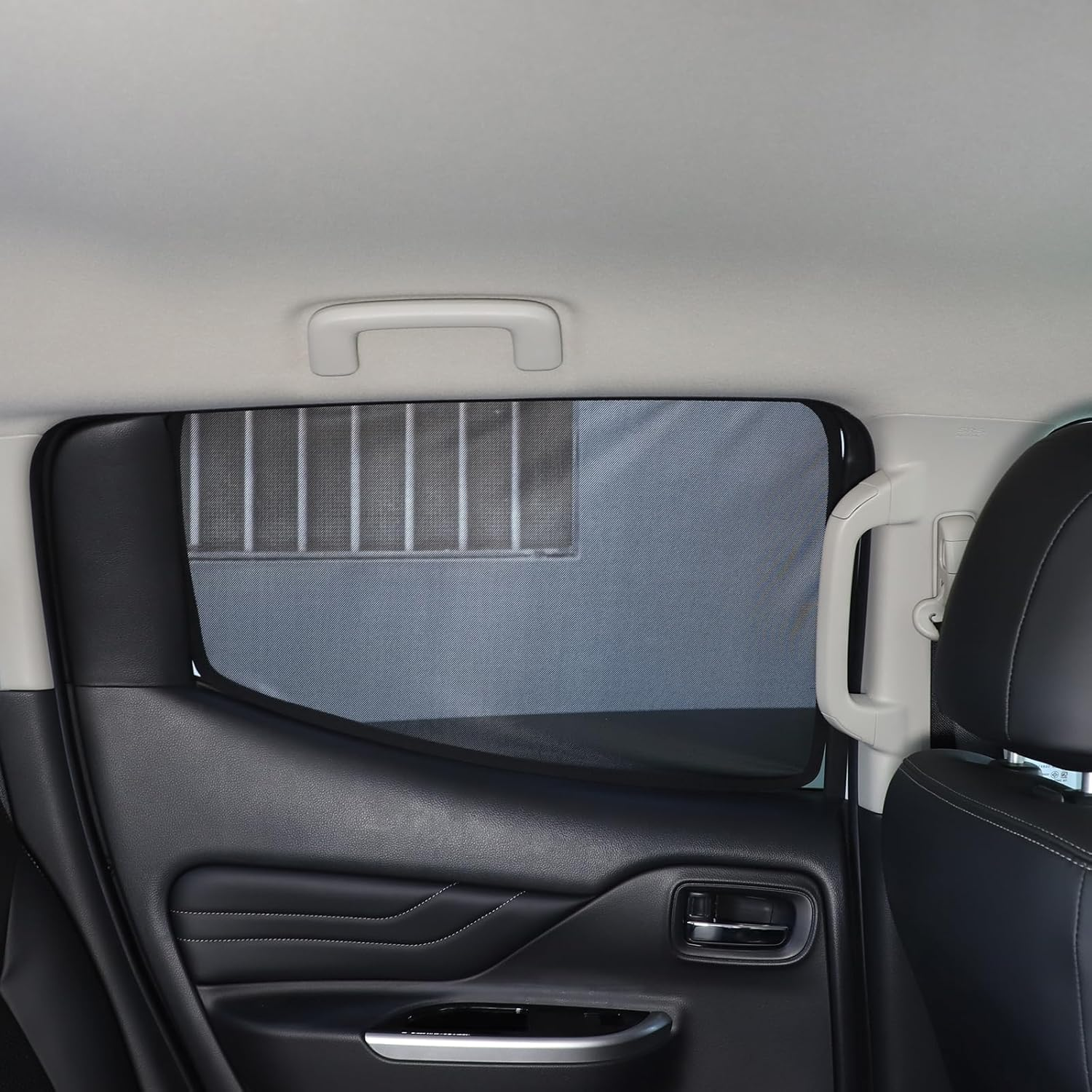 Window Sun Shade Compatible with Mitsubishi Triton / L200 2015-2023 Accessories | Windscreen Blind Mesh | Polyester (Rear Side Windows 2Pcs) image number 3
