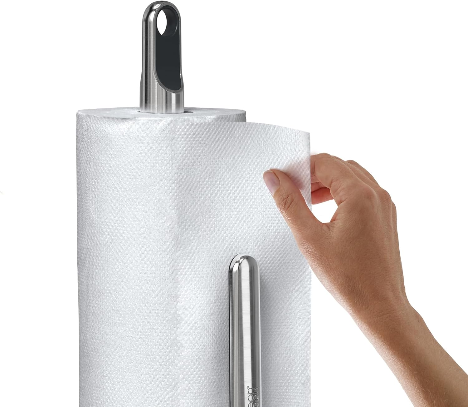 Joseph Joseph Hold Kitchen Roll Holder, Spring Tension Arm, One-Handed Tearing, Weighted Base, Non-Slip, Fits 140Mm Rolls image number 3