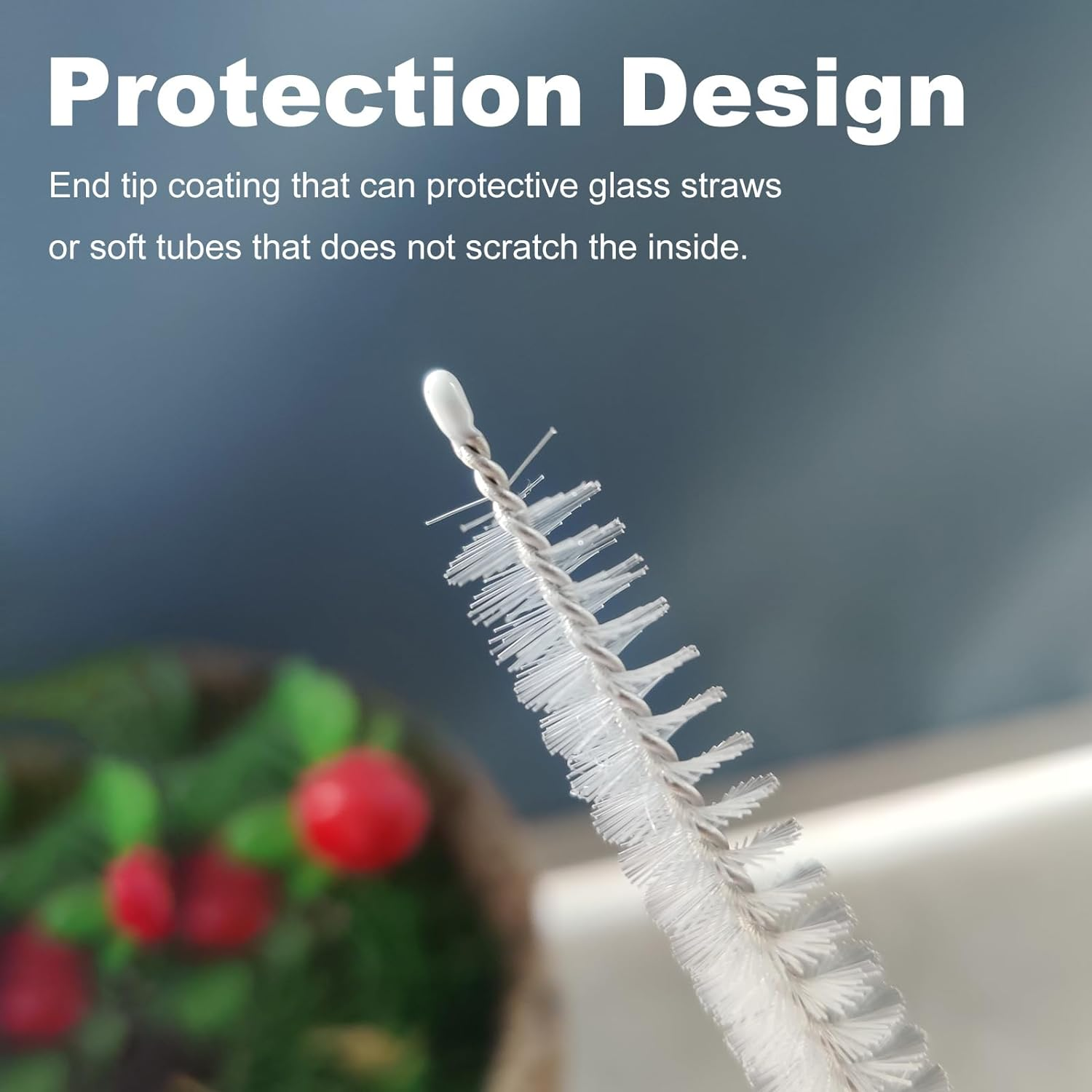 Ajedrmy Straw Cleaner Brush for Stanley, 6Pcs Reusable Extra Long Straw Cleaner for 40/30/20 Oz Stanley Mug, 10Mm Wide Drinking Straw Cleaning Brush for Sippy Cup, Water Bottle and Tubes image number 4