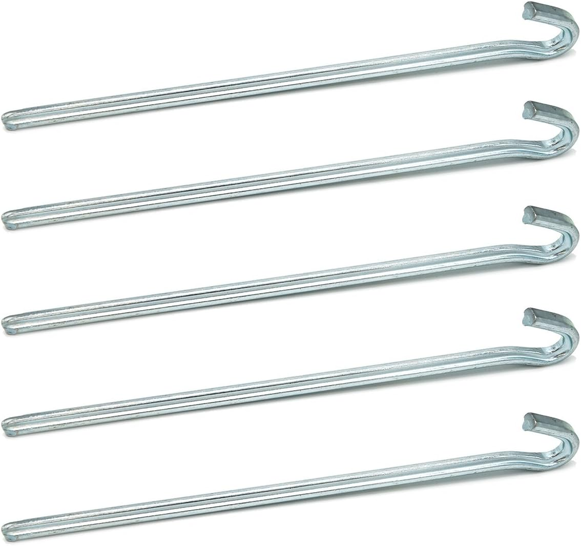 AMANKA Indestructible 5 Triangular Tent Pegs XL Pegs 230 X 6 Mm Ground Anchor Camping Tent Nails Robust Galvanised - Pack Of 10 V-Profile image number 7