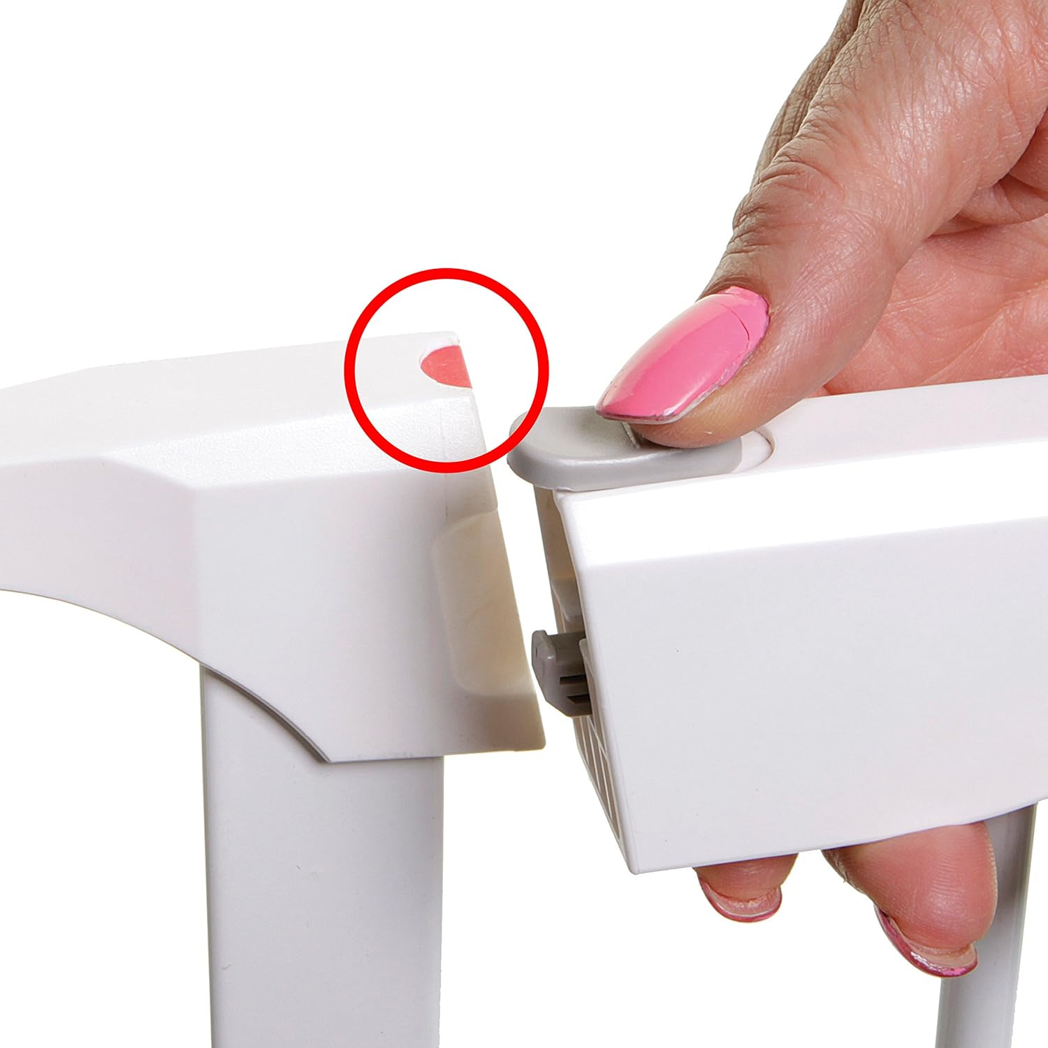 Dreambaby Newport 3-Panel Adapta Child Safety Gate - Fits Opening from 85.5-200Cm Wide. 74Cm Tall - Swings Open from Both Direction - White - Model F2022BB image number 5