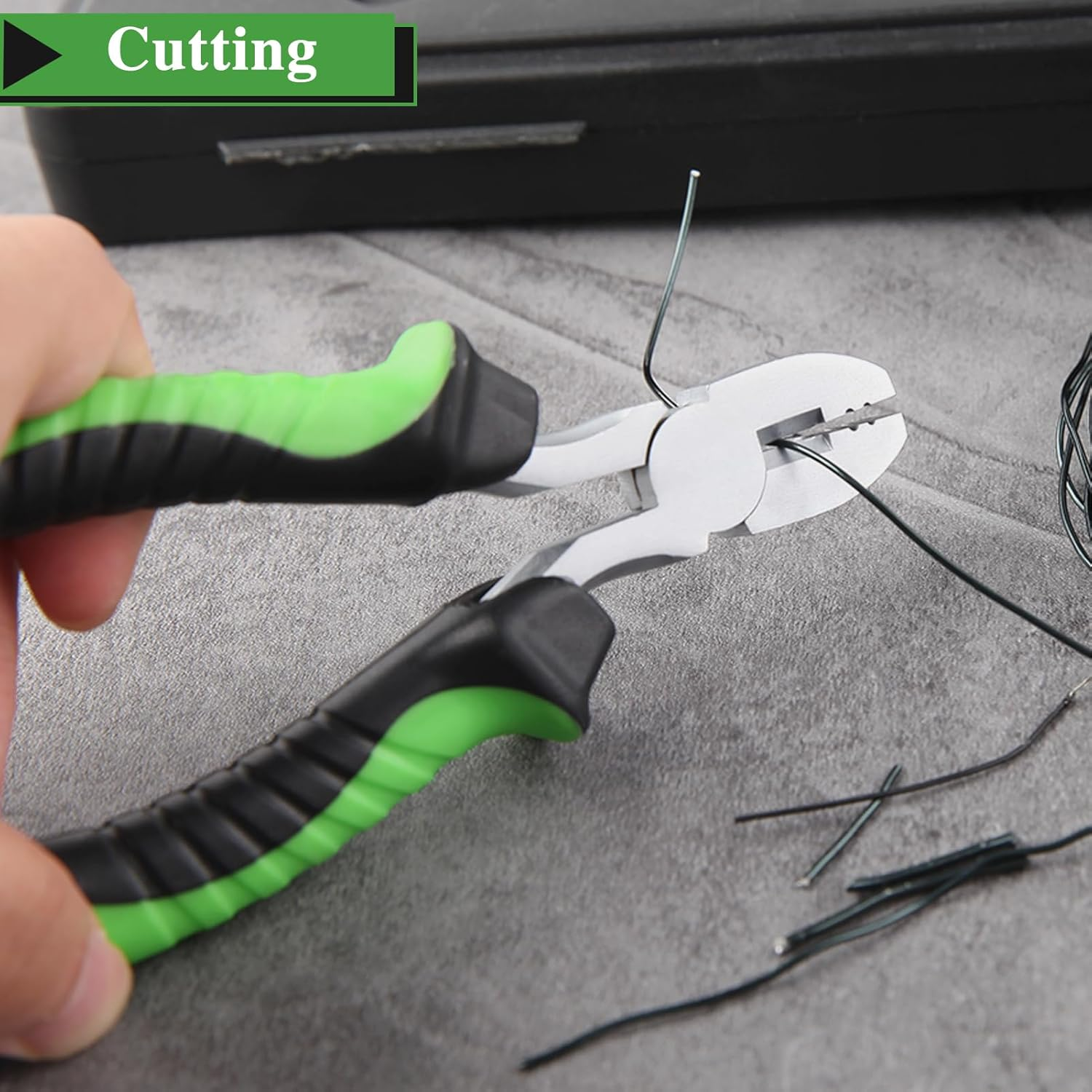 LEONTOOL Fishing Pliers for Single-Barrel Sleeves Fishing Crimper with Cutter Saltwater Fishing Gear Tackle with Lanyard image number 5