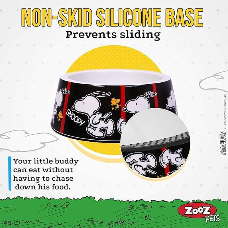 ZOOZ Pets Dog Bowls - Officially Licensed Peanuts - Safe and Colourful Dog Bowls with Non-Slip Silicone Base - and Durable Material - Various Sizes and Colours image number 1