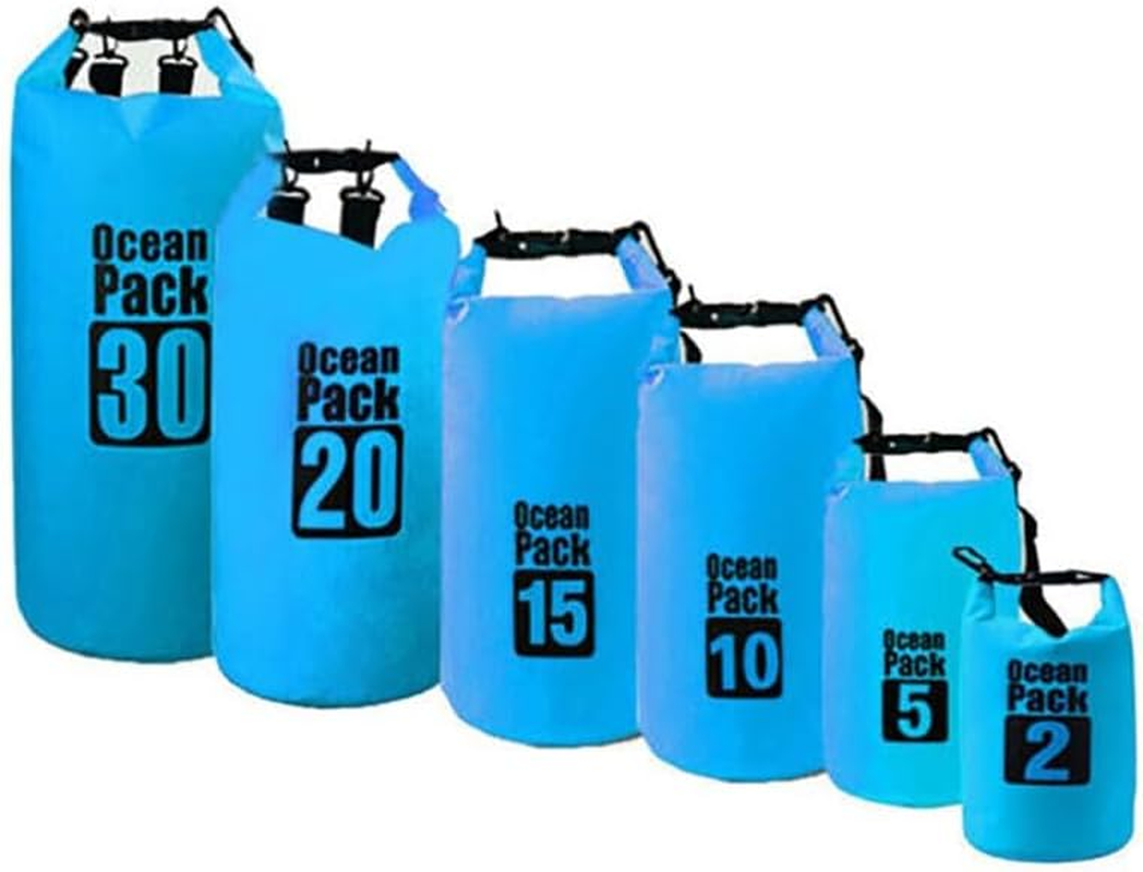 AIMALL Dry Bag 2/5/10/15/20/30 L, Waterproof PVC, Versatile for Fishing, Camping, Canoeing & Outdoor Sports