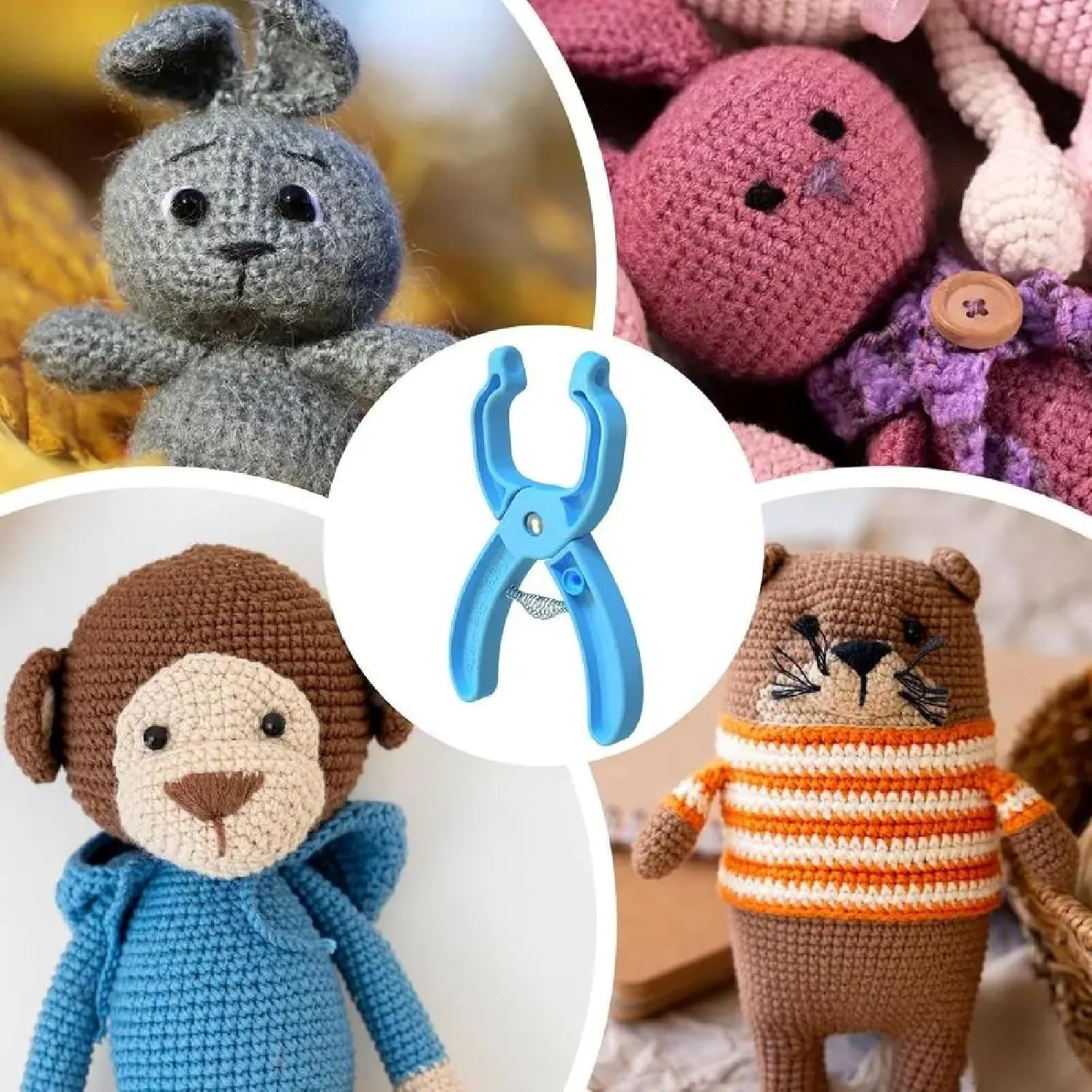Safety Eye Auxiliary Tool, Safety Eyes Crochet Tools for Amgurumi Crochet & Stuffed 5-30Mm Animal Eyes Making Supplies Tool DIY Doll Making Supplies Kit image number 5