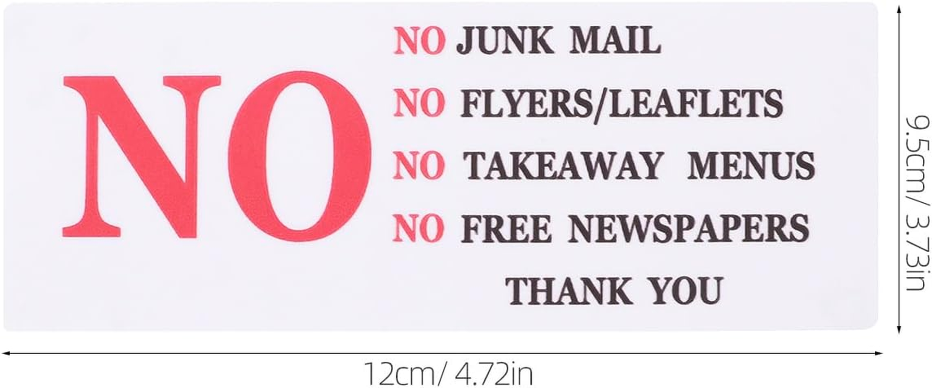 Angoily 2PCS No Junk Mail Sticker for Mailbox Durable Outdoor Decal Message Mailbox Sign for Home and Business No Flyers Sticker, No Advertising Material Sticker image number 1