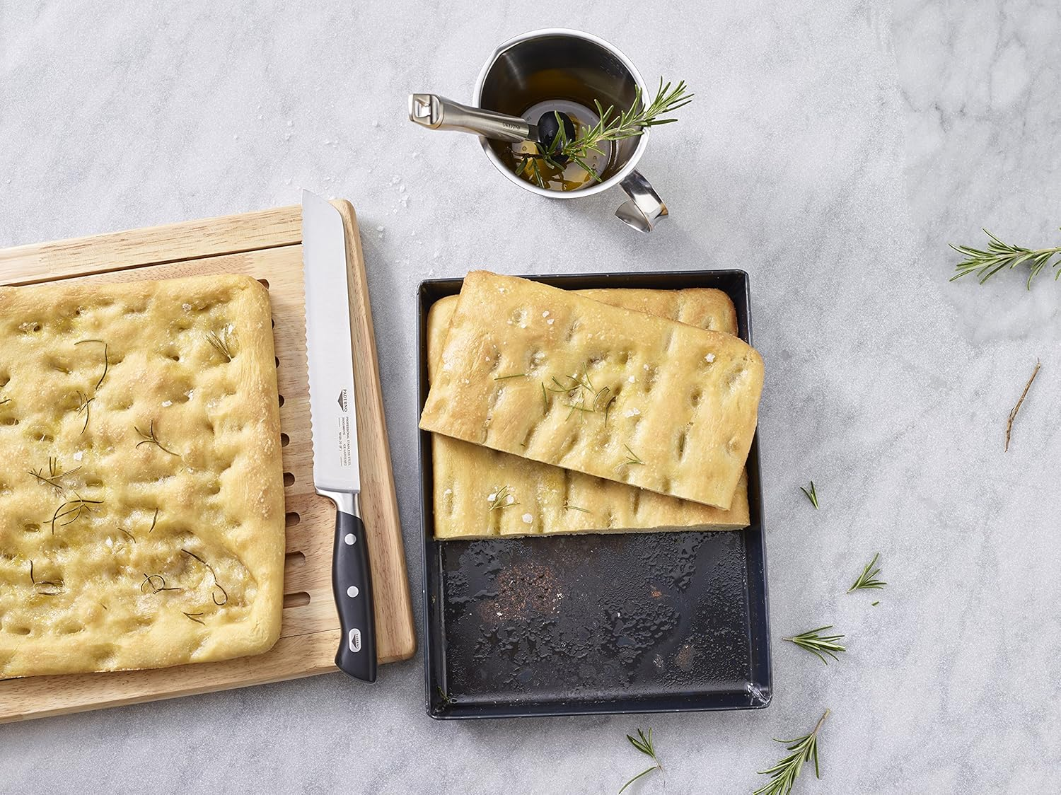 Paderno Blue Steel Baking Sheet, 400 Mm X 300 Mm X 30 Mm image number 6