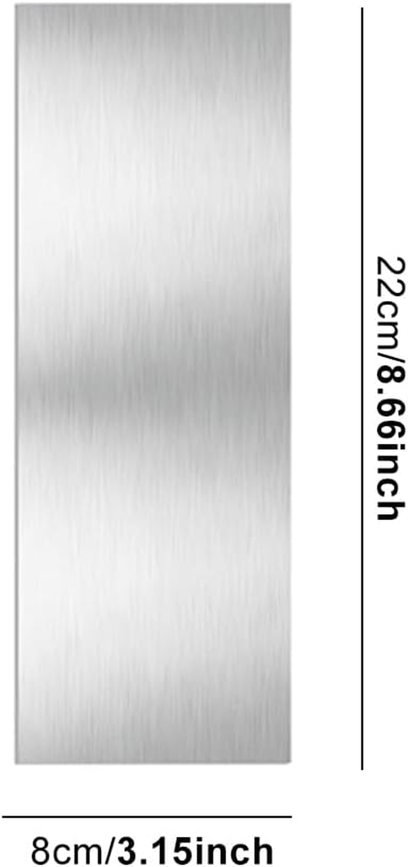 8.6 Inch Stainless Steel Cake Scraper, Metal Smoother for Mousse Butter Cream(Color:Silver) image number 2