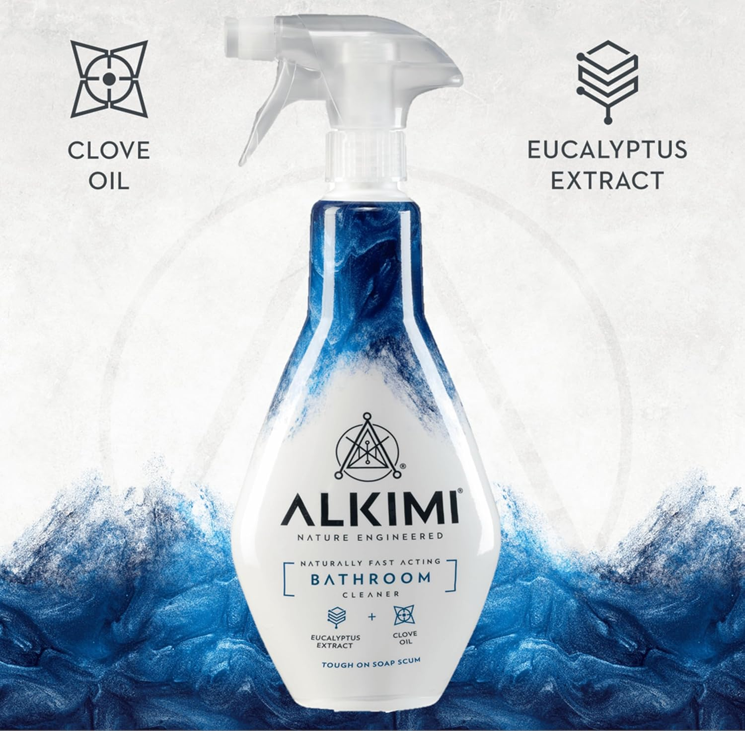 ALKIMI Home Essentials Cleaning, Variety Pack of 4 &ndash; Multipurpose, Bathroom, Kitchen & Glass Cleaner Spray &ndash; Natural Household Supplies Antibacterial Eco Cleaning Sprays image number 2