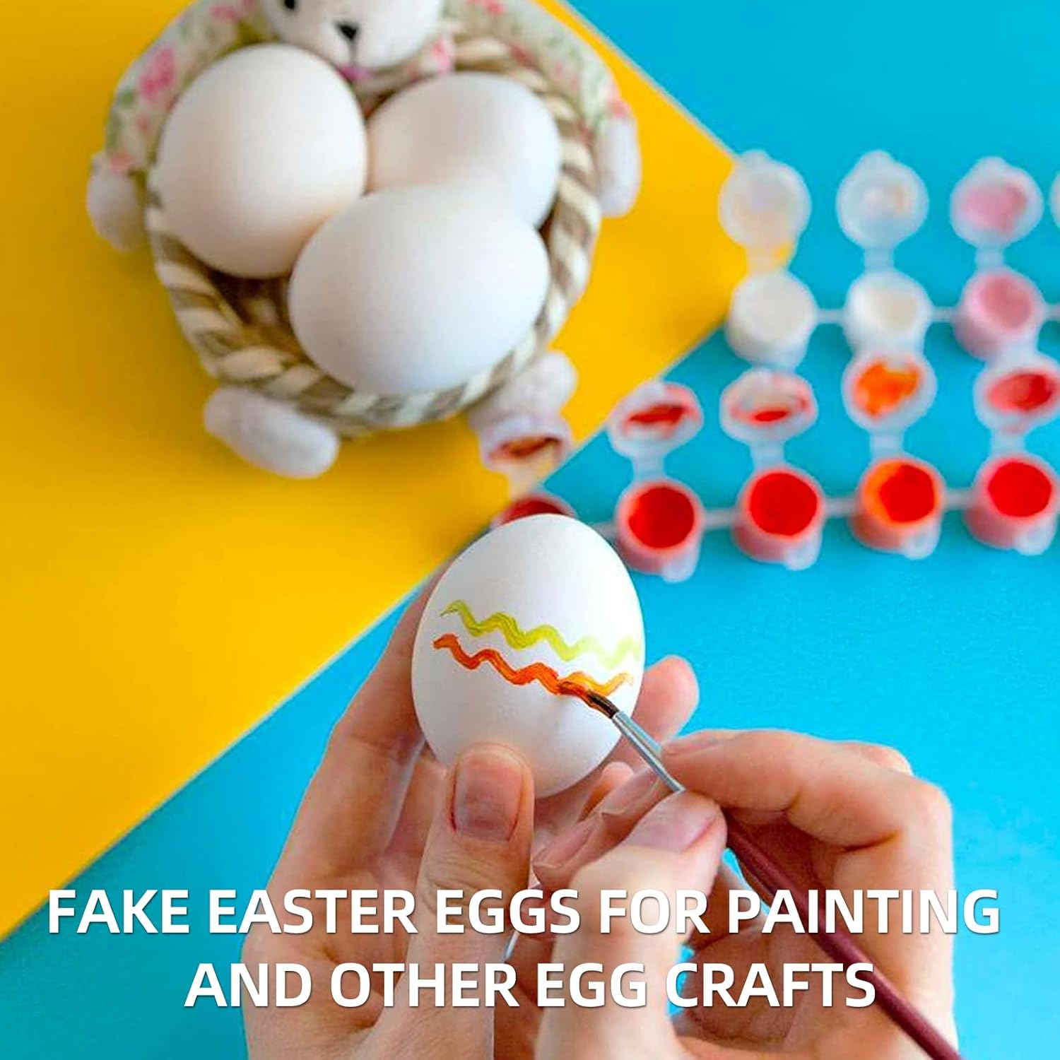 Wooden Eggs 24 Piece -White Color image number 4