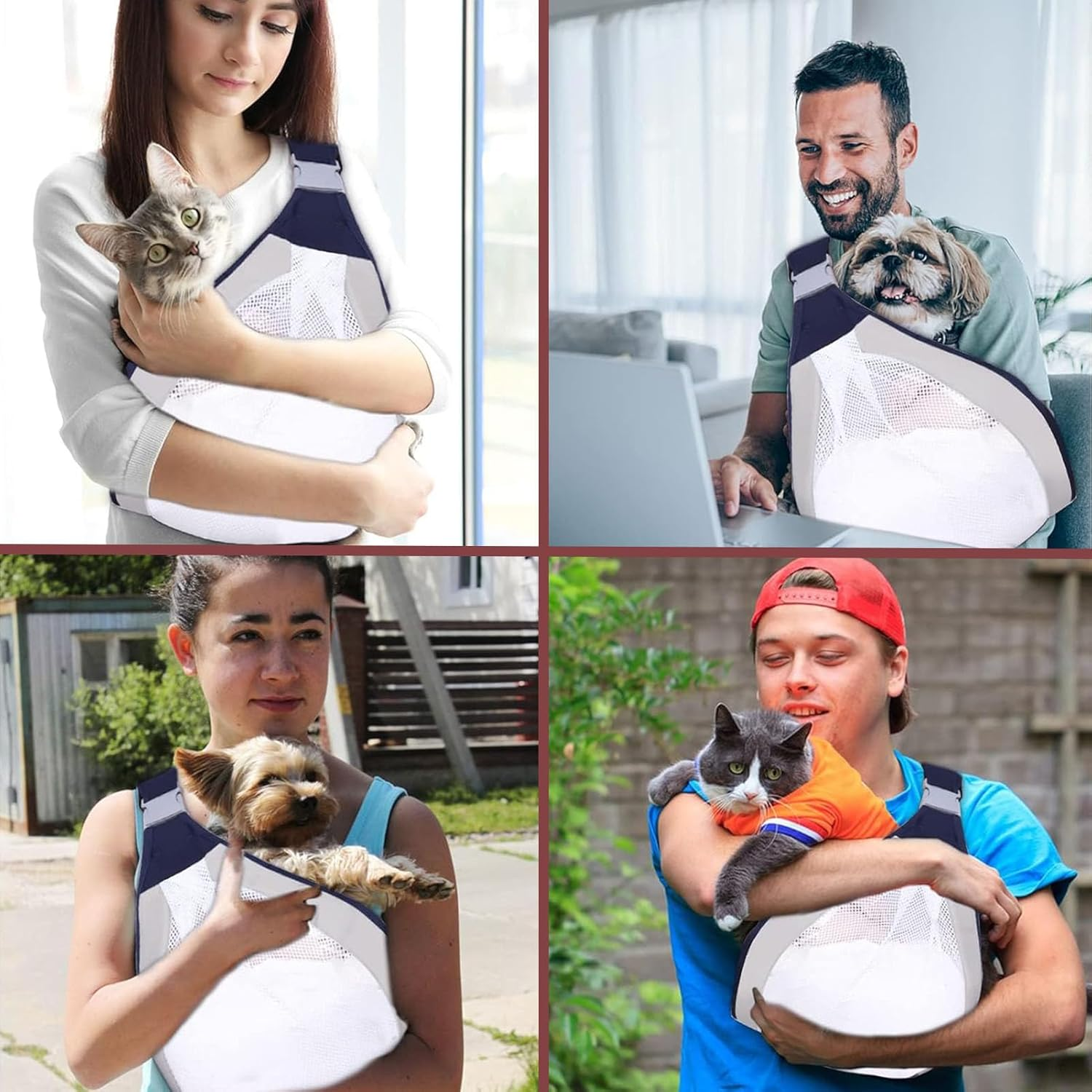 Lbs Pet Carrier Holder Upgraded Front Carrier Infant Cotton Breathable Dog Outdoor Cat Hip for Mesh Carrier image number 2