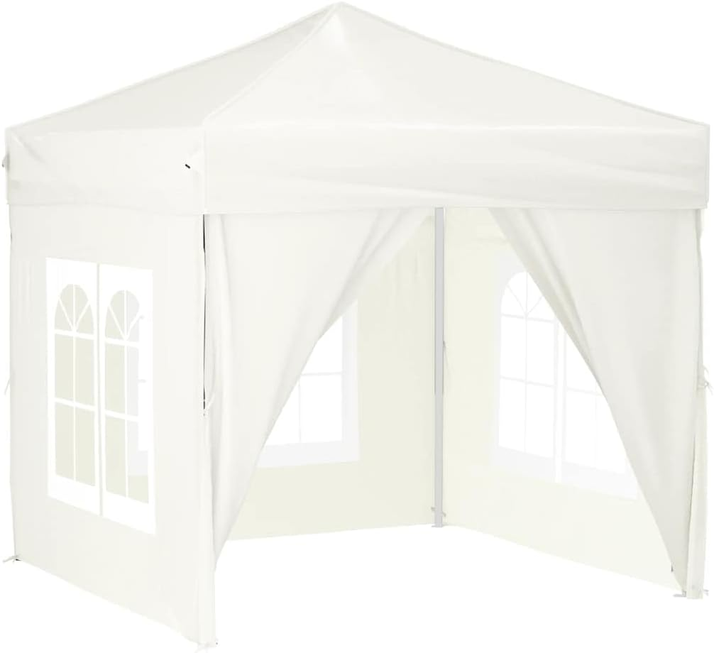 Vidaxl Folding Party Tent with Sidewalls Outdoor Garden Gazebo Pavilion Marquee Canopy Shelter Event Tent Camping Gazebo Anthracite 2X2 M