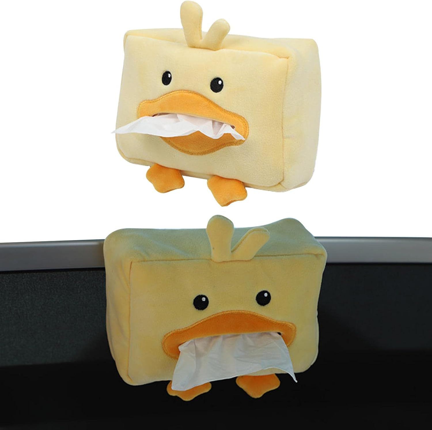 Cartoon Plush Animals Tissue Box, Cute Paper Holder for Car, Universal Vehicle Backseat Plush Tissue Organizer