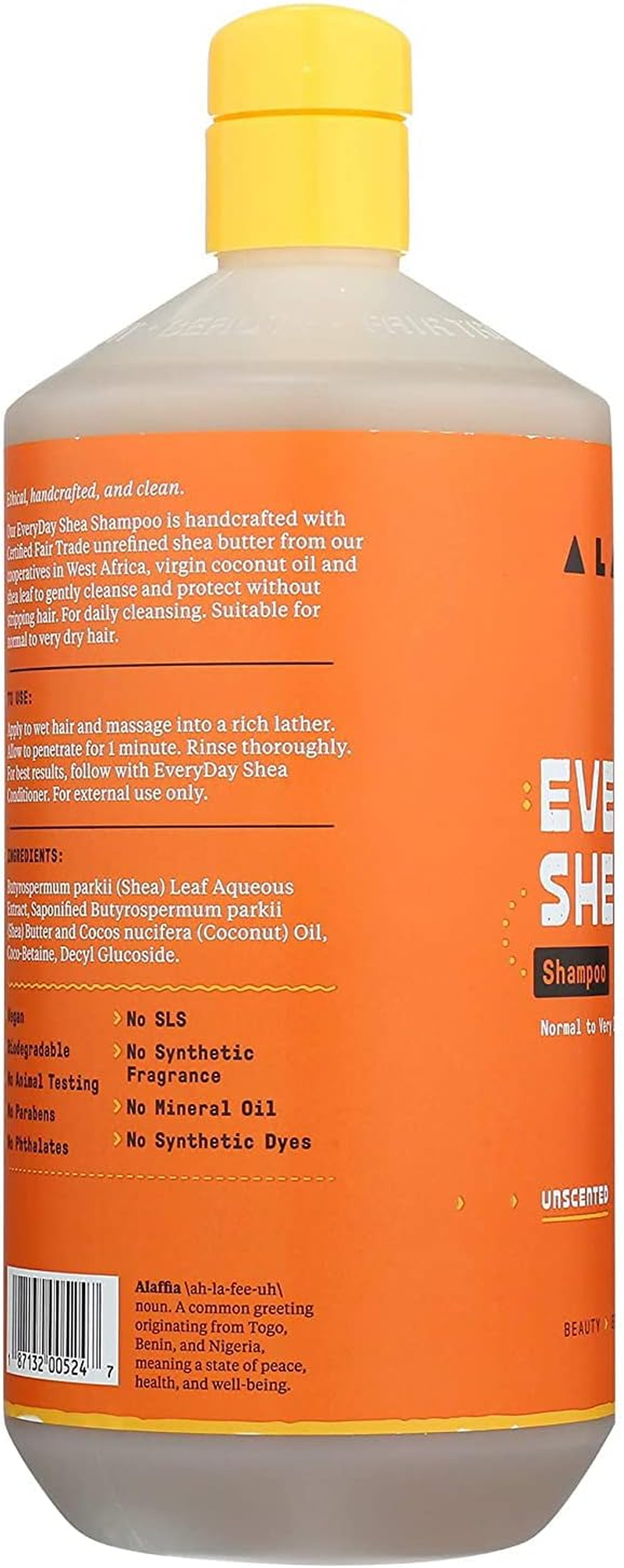 Alaffia Everyday Shea Unscented Hair Shampoo 950 Ml image number 4