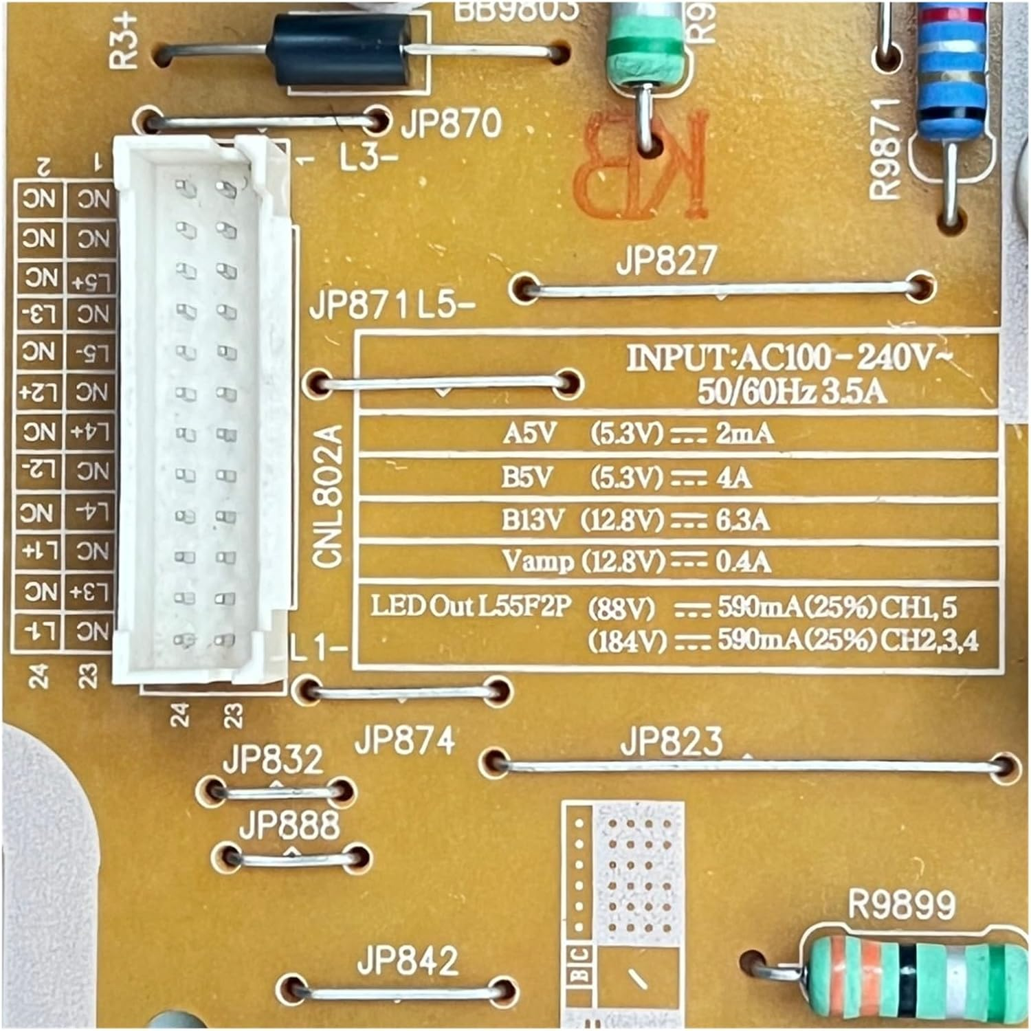 TV Power Board BN44-00633B L55F2P_DDY Accessories，Compatible for TV UA55F7500BMPXD UE55F7000ST UE55F7000 Repair Parts image number 1