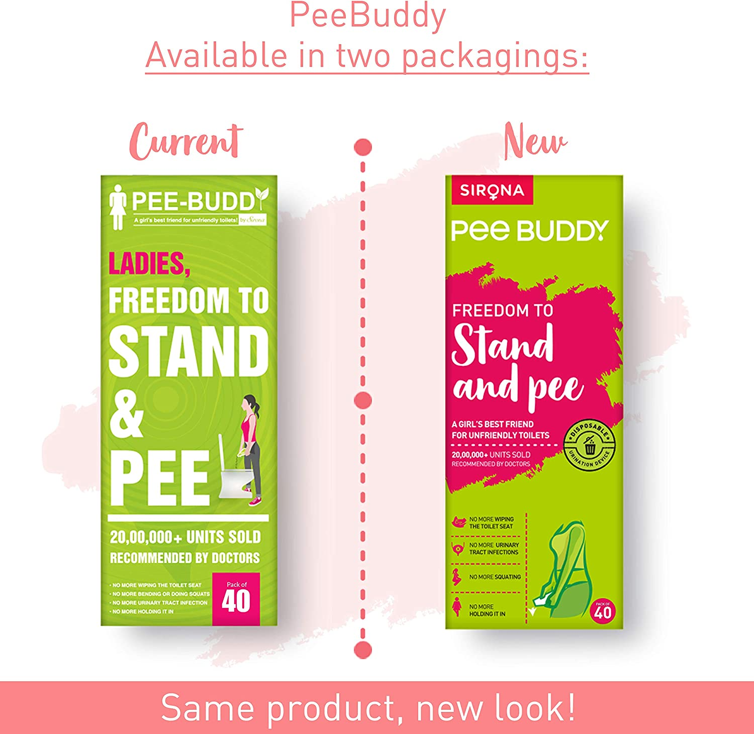 PEE BUDDY 40 Funnels Female Urination Device | No Mess Disposable Urinal Funnel | Travel, Camping, Hiking, Festivals, and Outdoor Activities | Paper Based Stand and Pee Funnel for Women, Girls