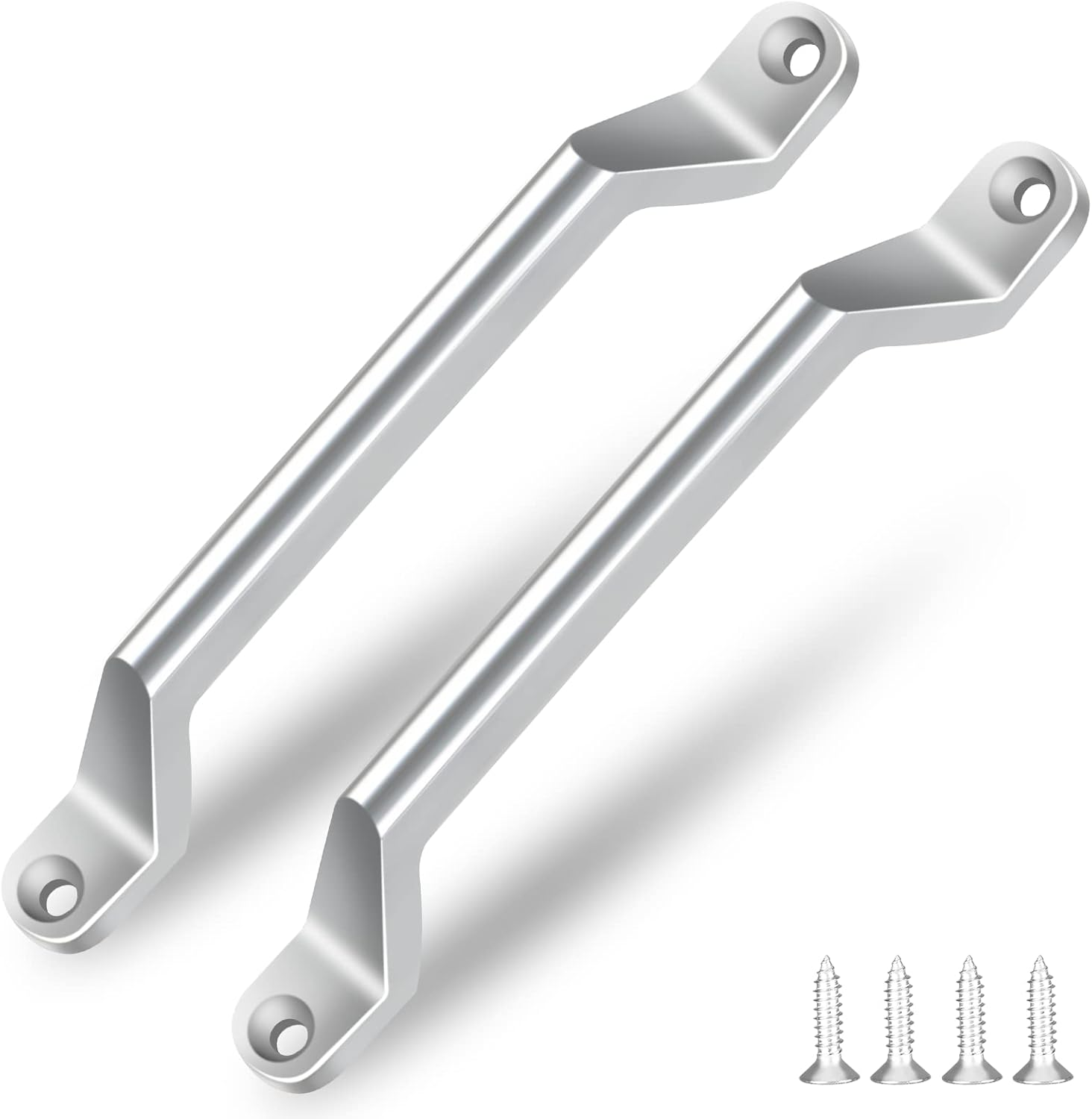 ESUDNT RV Grab Door Handle, Heavy Duty 304 Stainless Steel Metal for Camper, Trailer, Cargo Trailer, Motor Home, Boat, Automotive, Cart (2 Pack, Come with Screws) image number 2